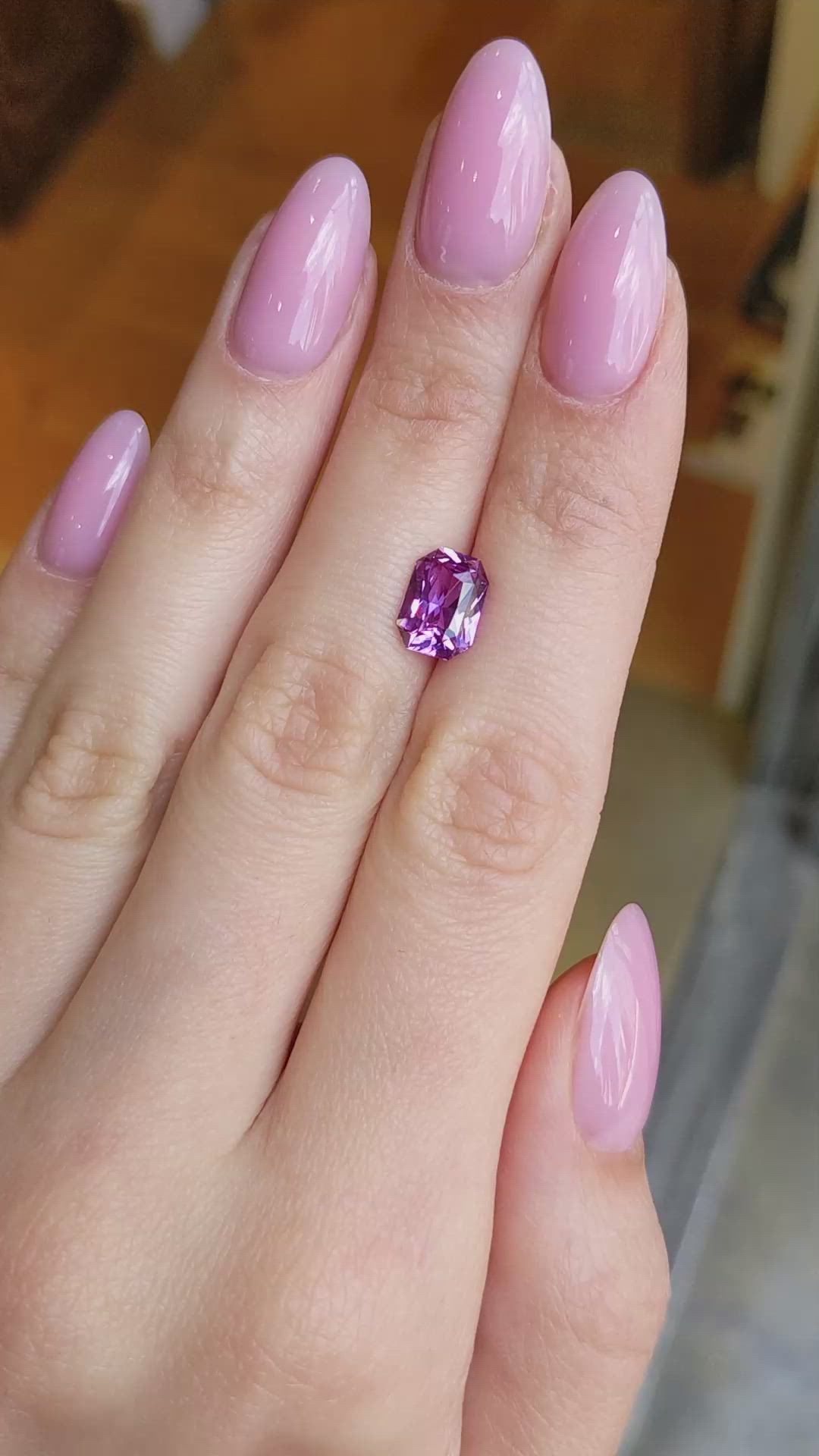 2.75 Ct. Pink Sapphire from Ceylon (Sri Lanka) Size Video