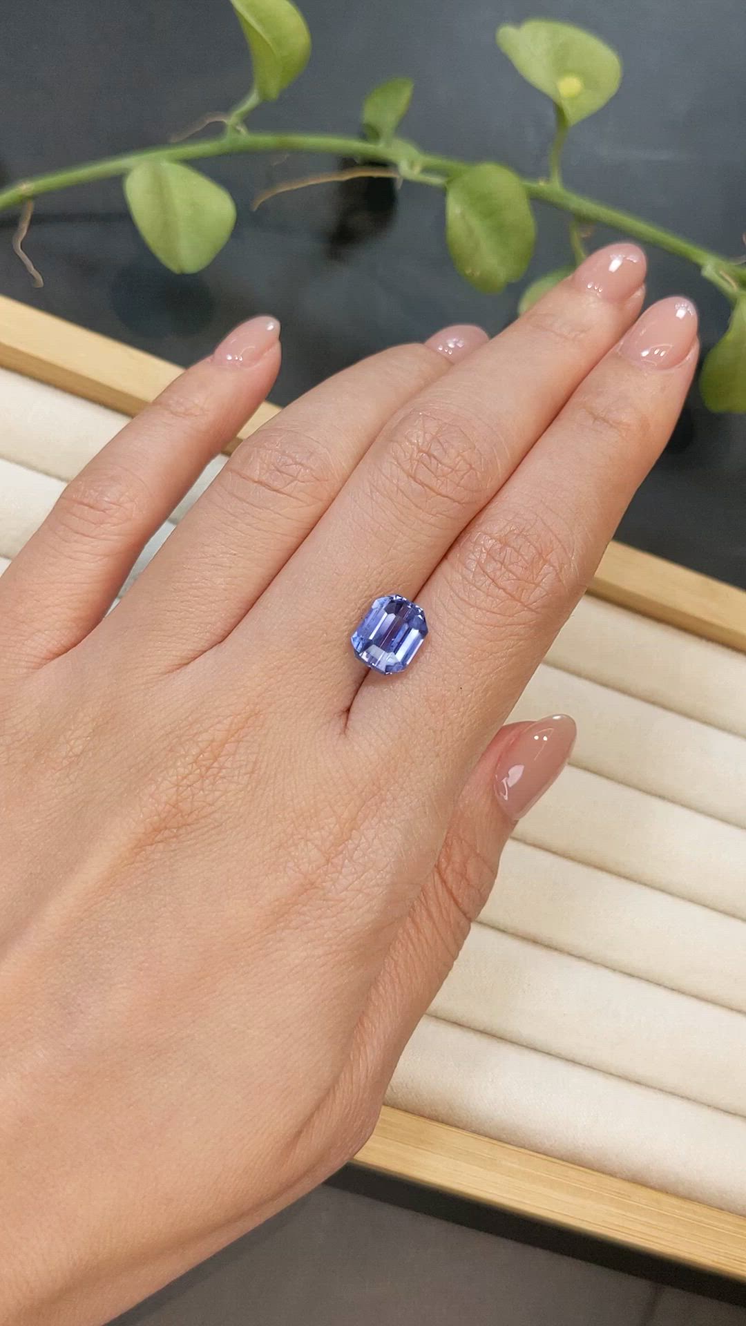 4.98 Ct. Violet Sapphire from Ceylon (Sri Lanka) Size Video