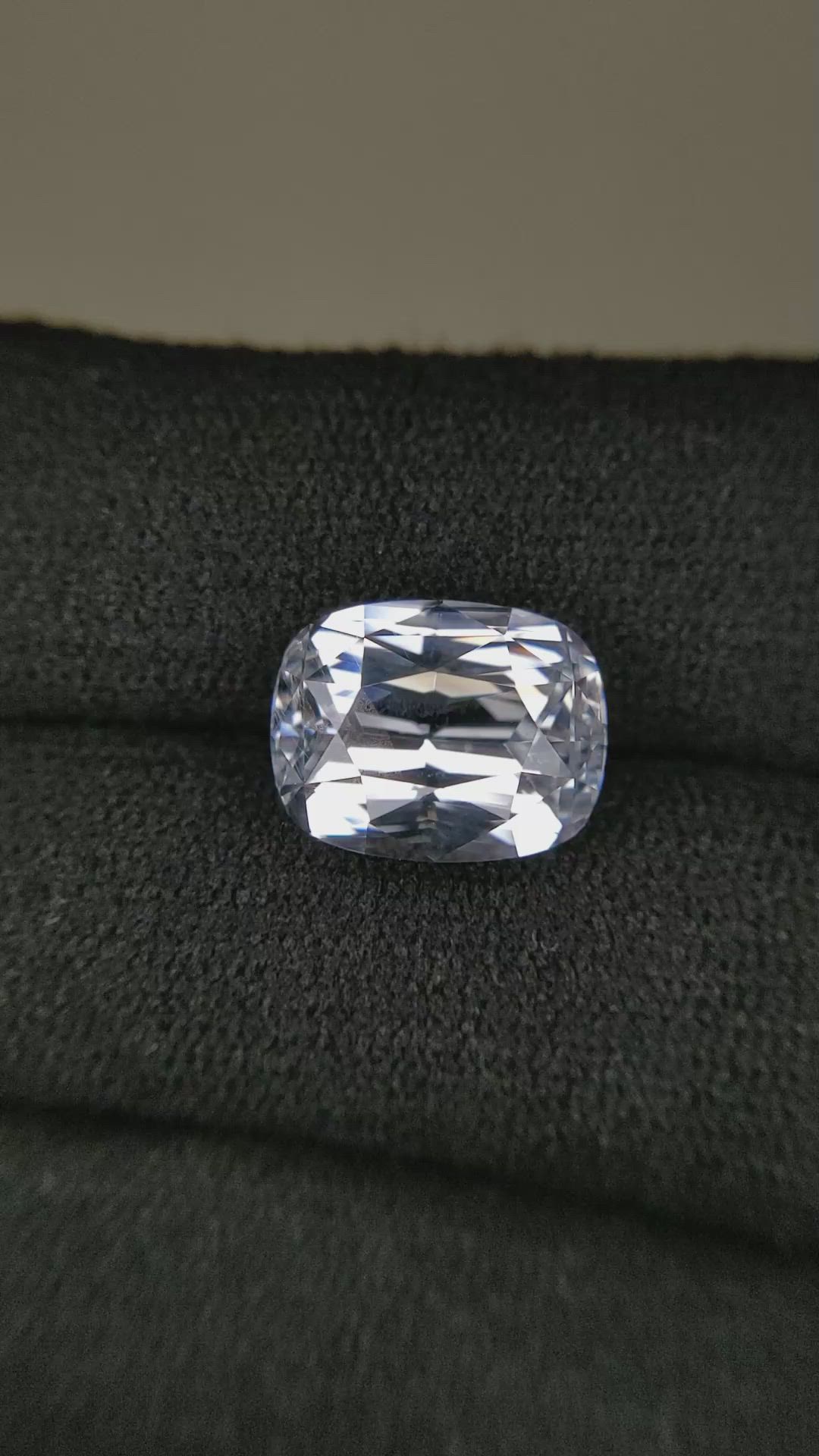 7.42 Ct. White Sapphire from Ceylon (Sri Lanka) Size Video