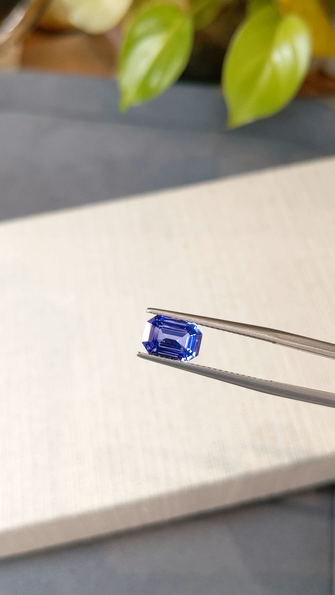 2.55 Ct. Blue Sapphire from Ceylon (Sri Lanka) Size Video