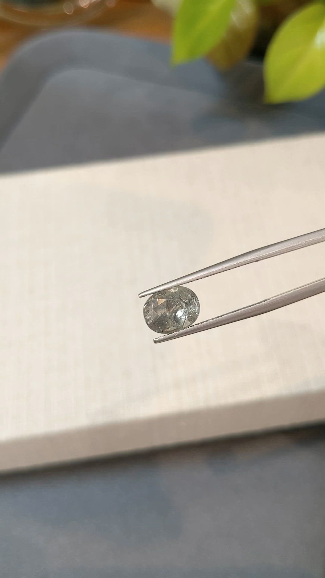 3.17 Ct. Grey Sapphire from Madagascar Size Video