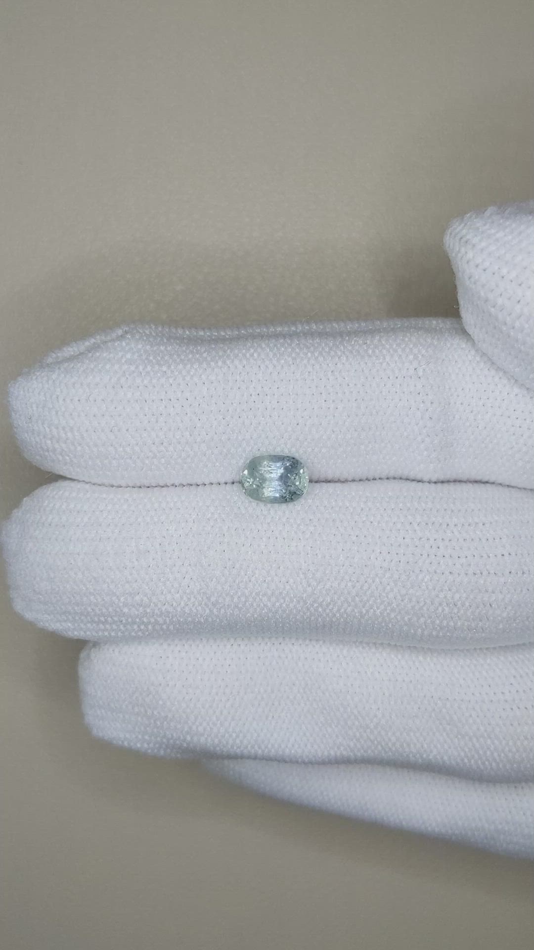 1.09 Ct. Bluish Grey Sapphire from Burma (Myanmar) Size Video