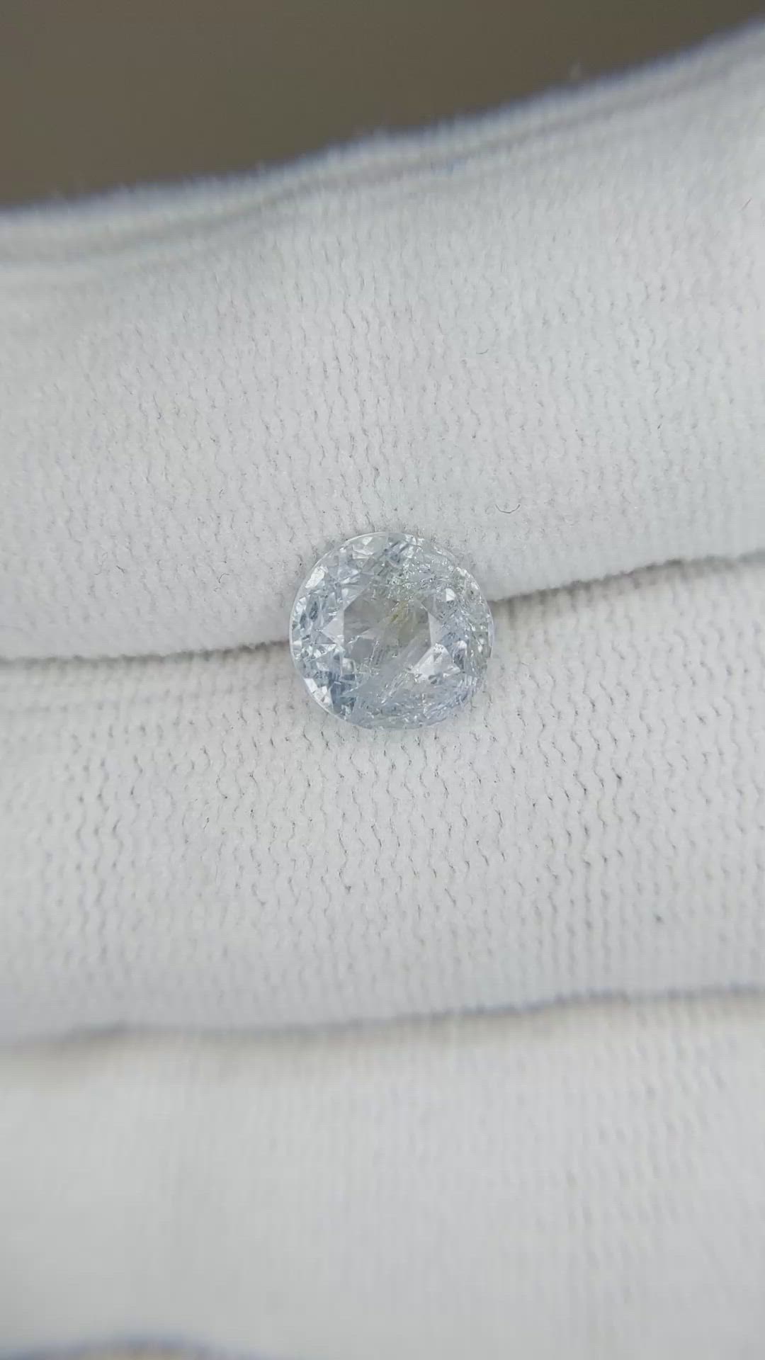 2.13 Ct. Bluish Grey Sapphire from Burma (Myanmar) Size Video