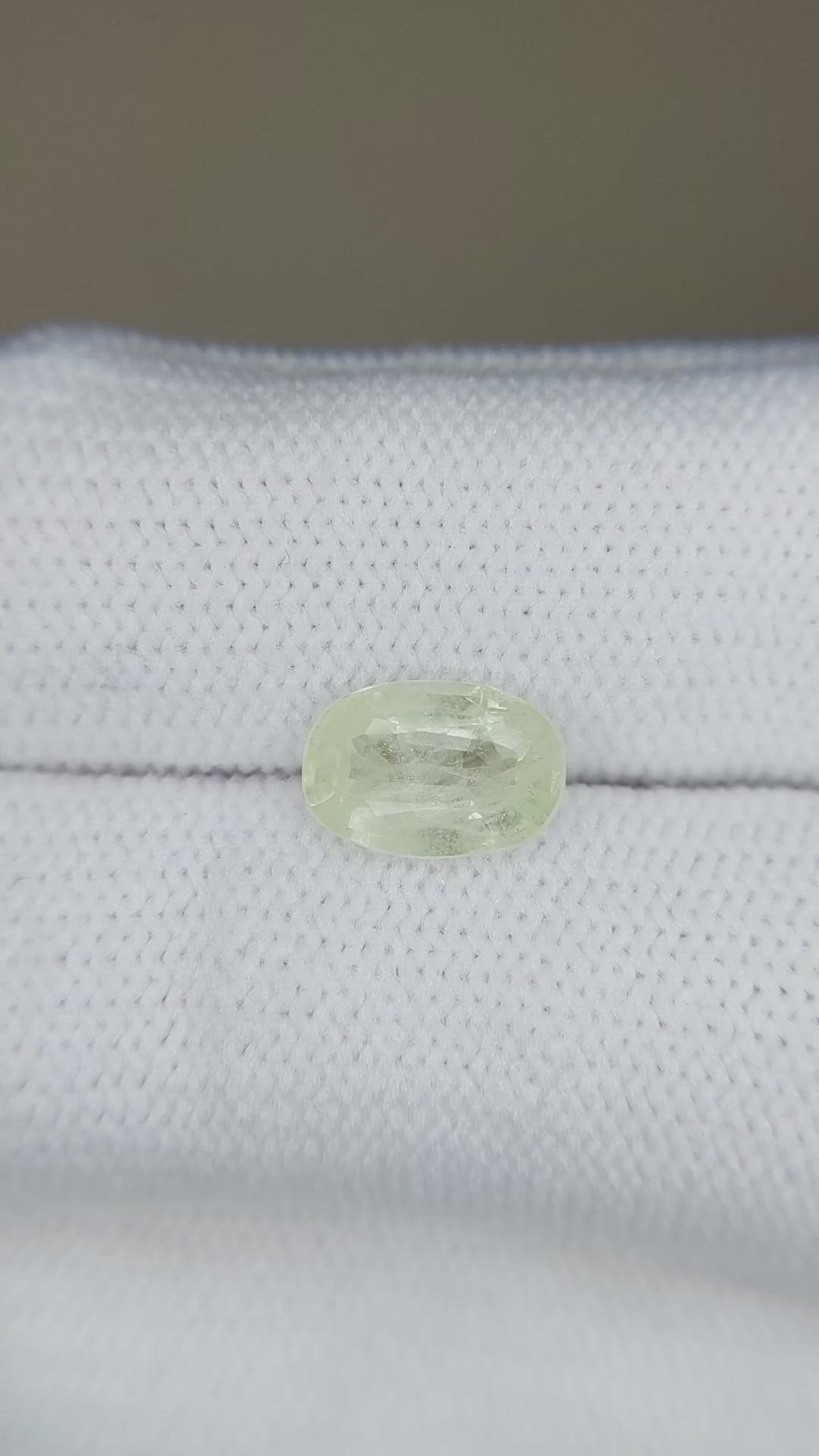 1.80 Ct. Greenish Yellow Sapphire from Burma (Myanmar) Size Video