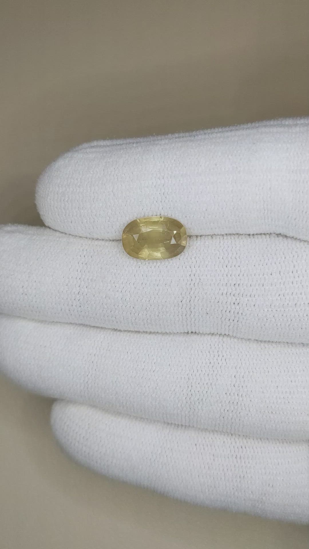 3.47 Ct. Yellowish Brown Sapphire from Madagascar Size Video