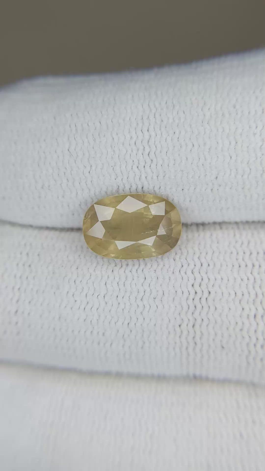 3.47 Ct. Yellowish Brown Sapphire from Madagascar Size Video