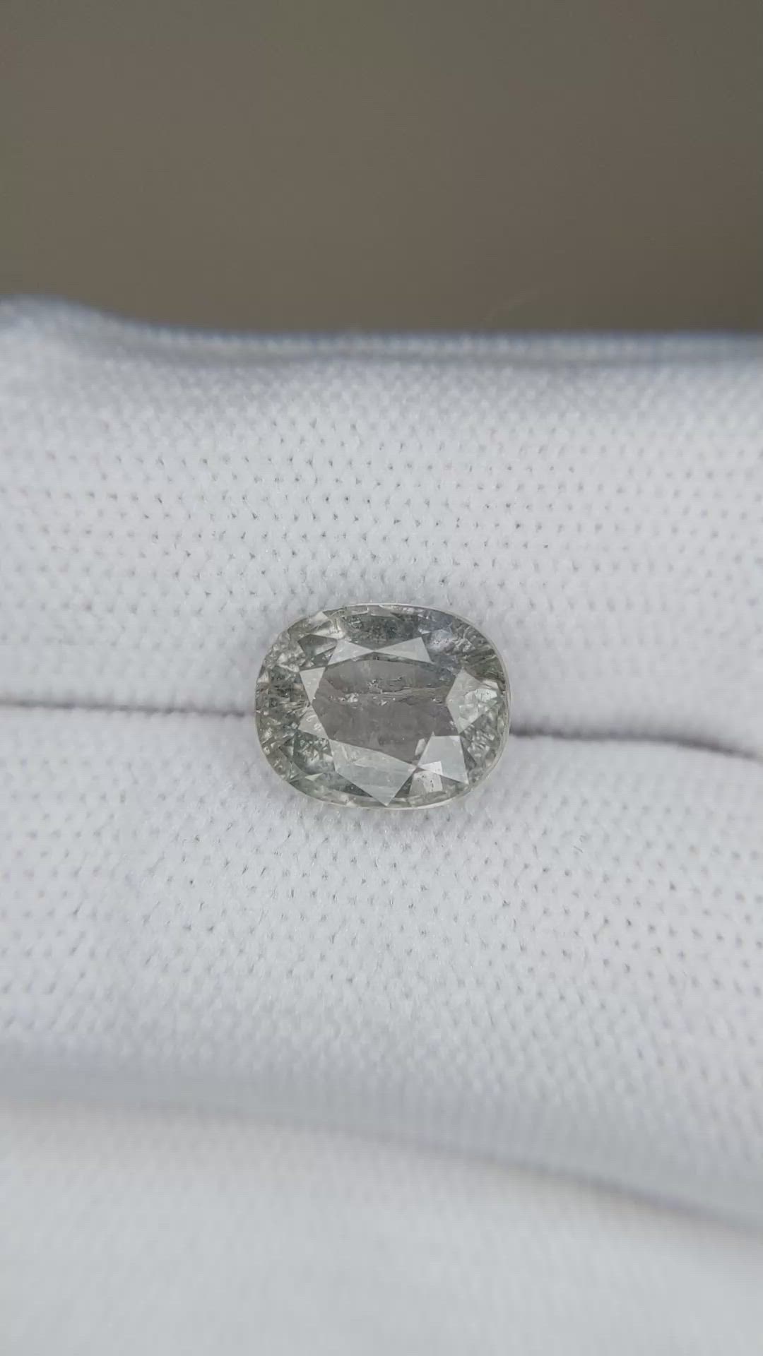 3.88 Ct. Grey Sapphire from Madagascar Size Video