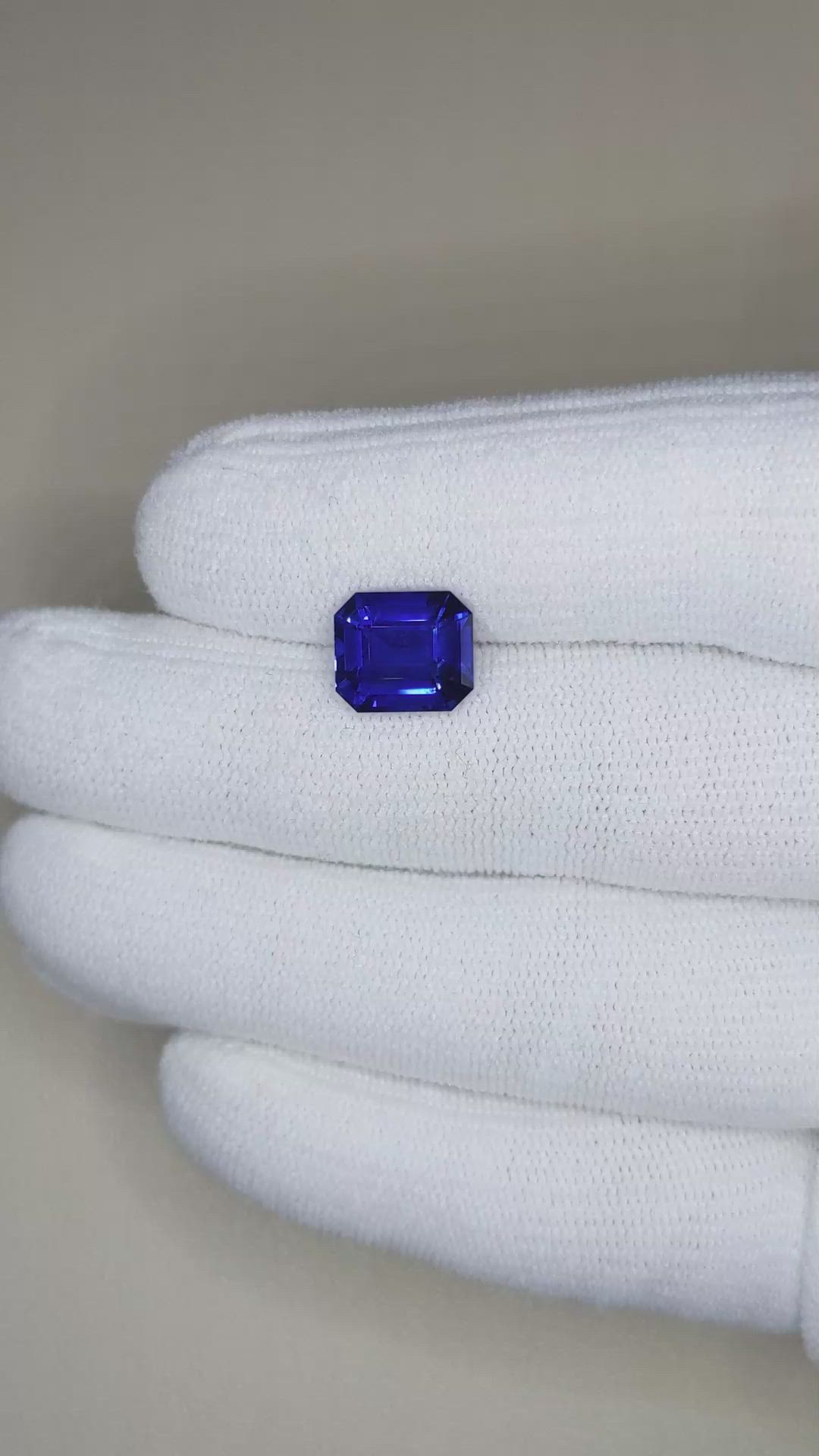 5.01 Ct. Blue Sapphire from Ceylon (Sri Lanka) Size Video