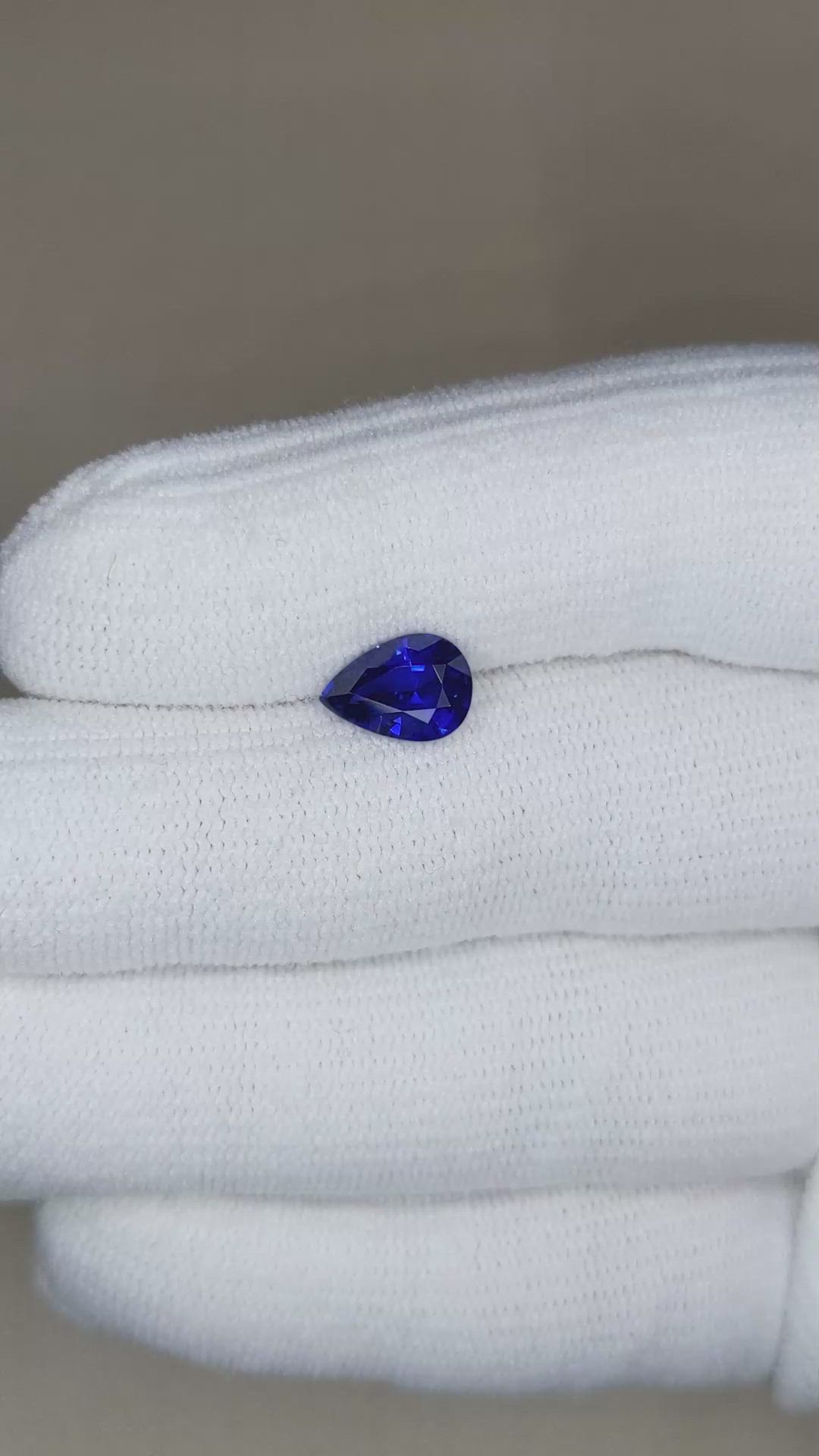 2.05 Ct. Blue Sapphire from Ceylon (Sri Lanka) Size Video