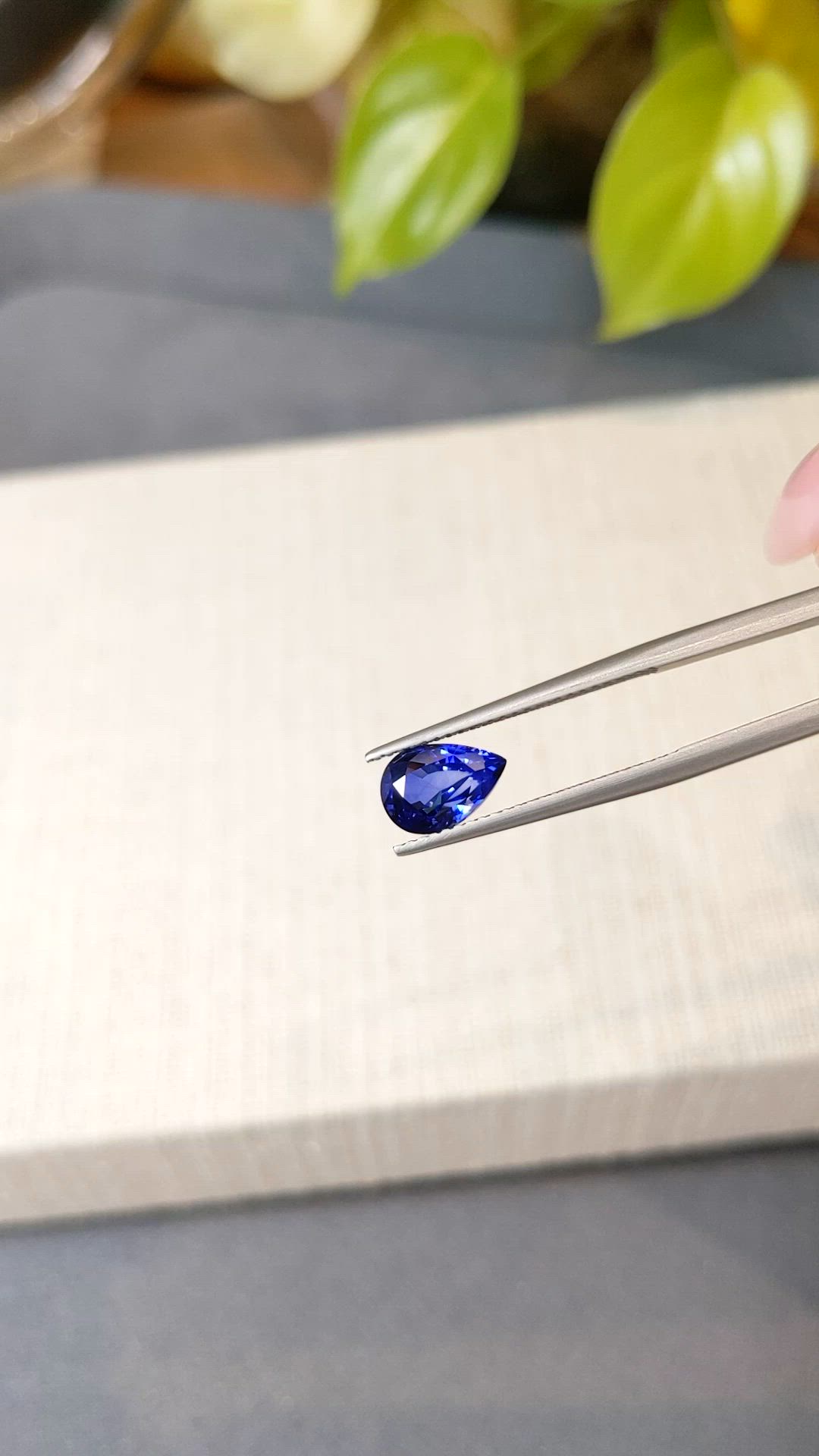 2.02 Ct. Blue Sapphire from Ceylon (Sri Lanka) Size Video