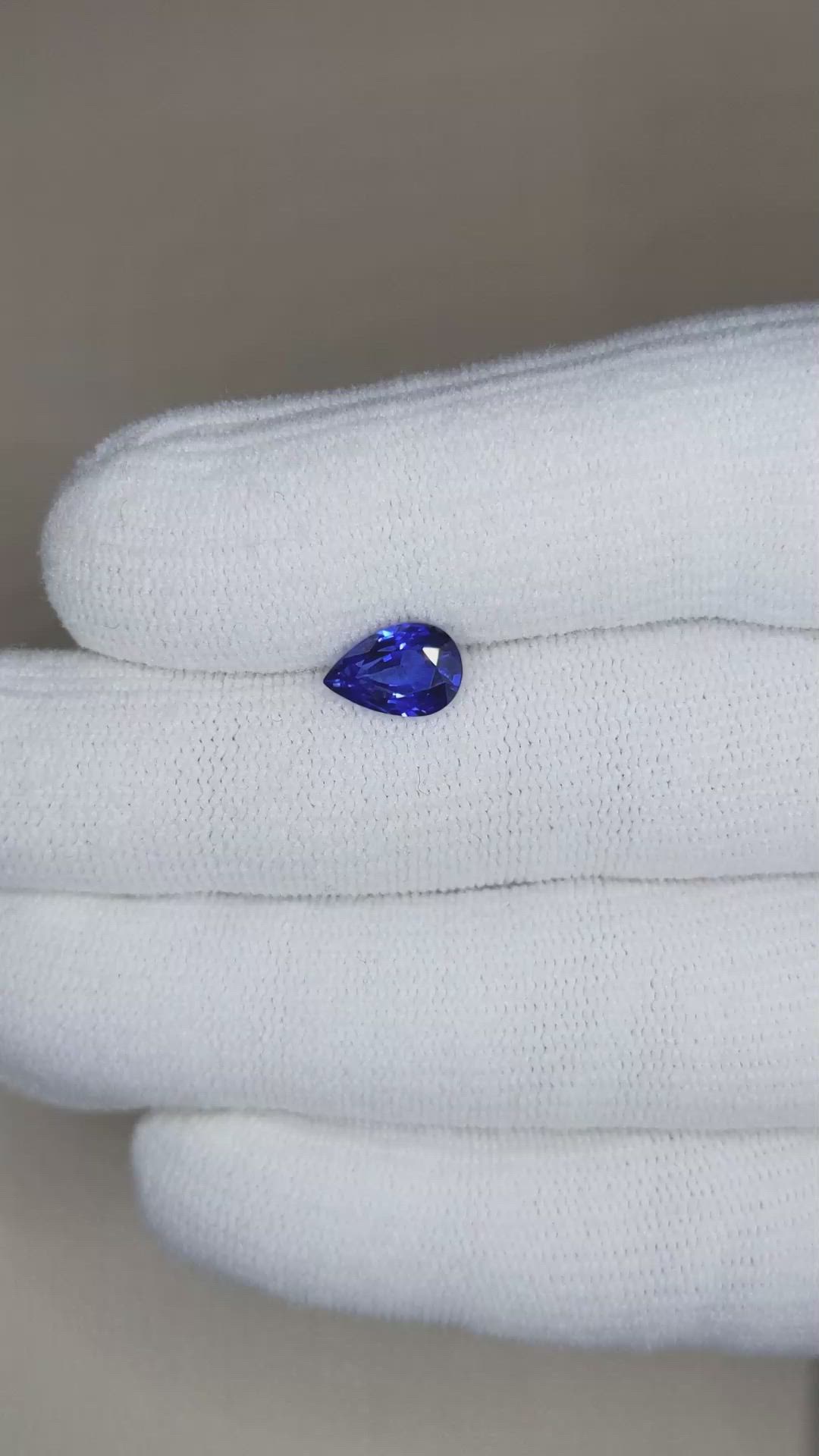 2.02 Ct. Blue Sapphire from Ceylon (Sri Lanka) Size Video