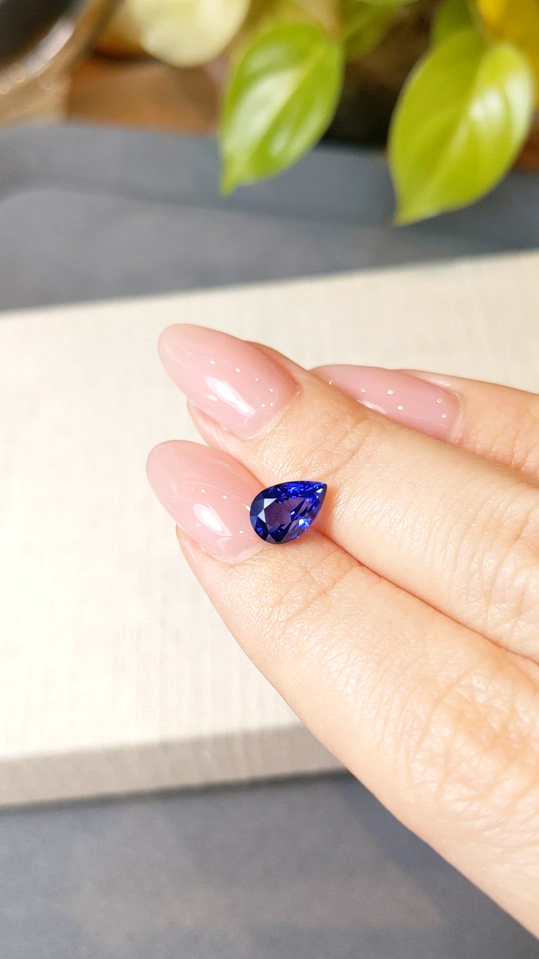 2.02 Ct. Blue Sapphire from Ceylon (Sri Lanka) Size Video