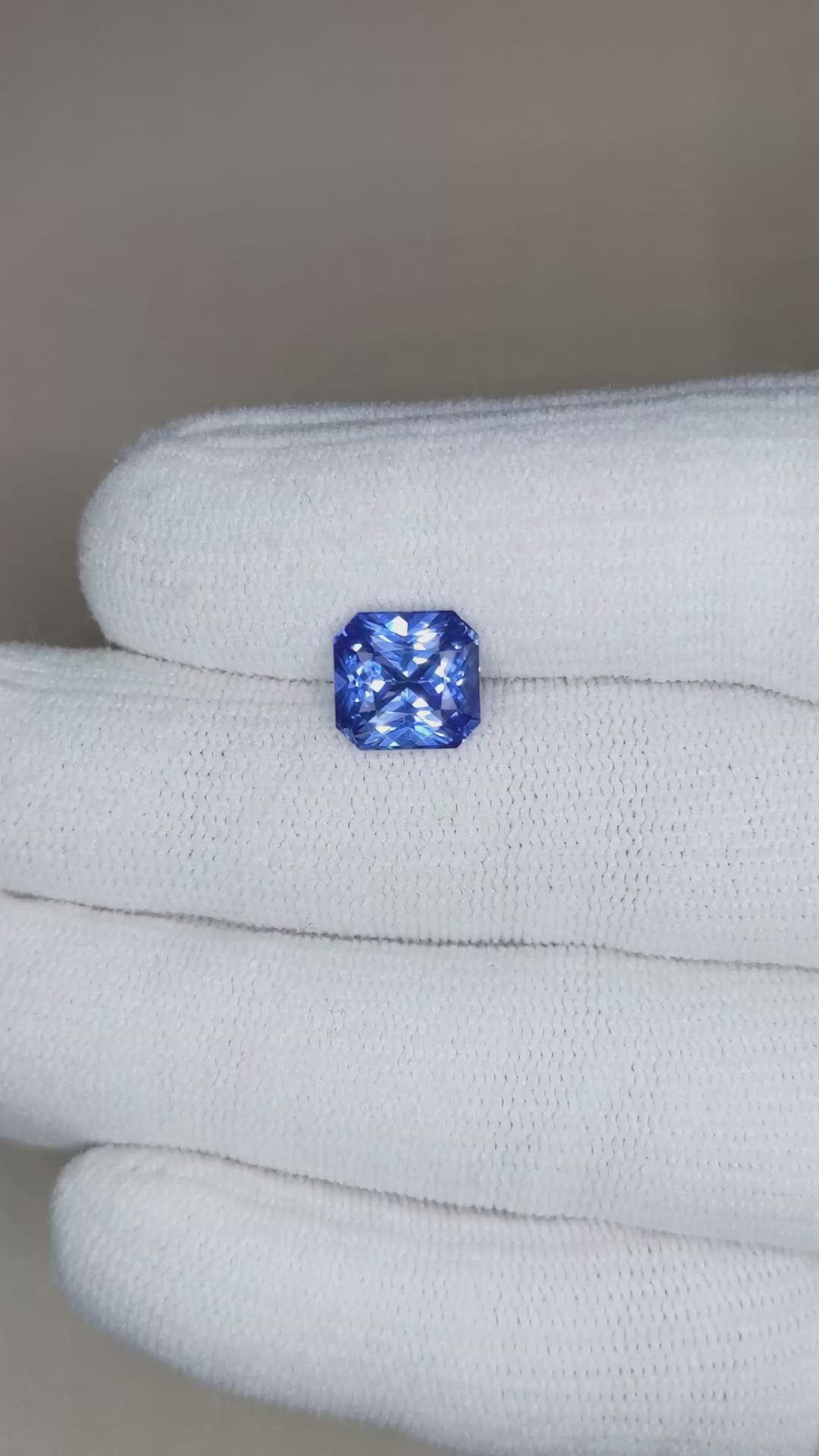 4.06 Ct. Blue Sapphire from Ceylon (Sri Lanka) Size Video