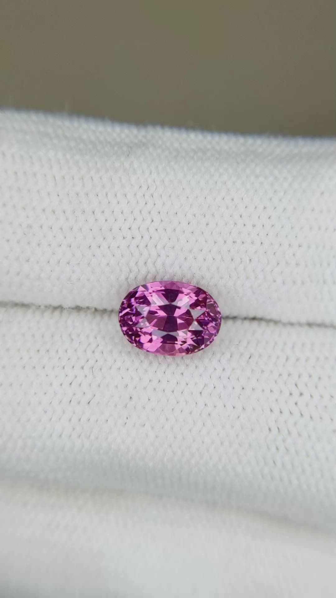 2.54 Ct. Purplish Pink Sapphire from Ceylon (Sri Lanka) Size Video