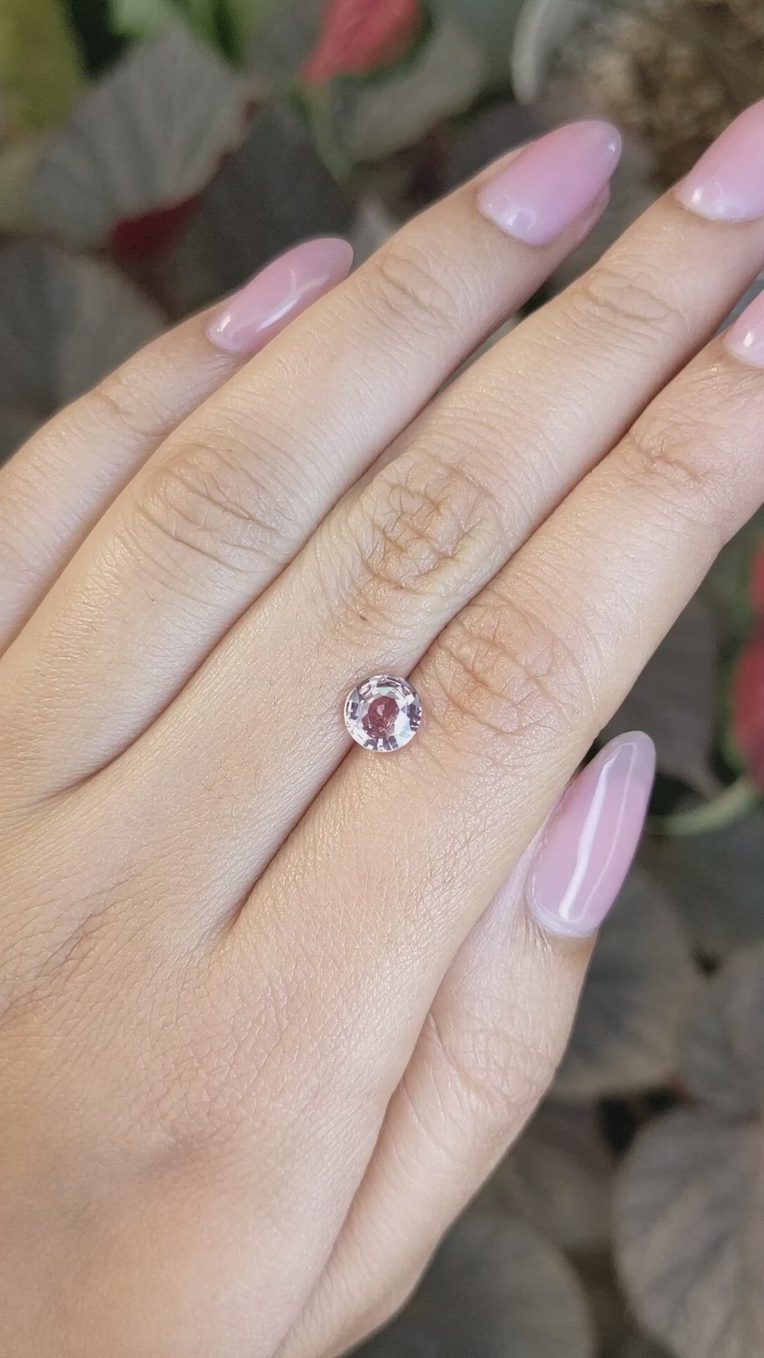 1.23 Ct. Peach Sapphire from Ceylon (Sri Lanka) Size Video