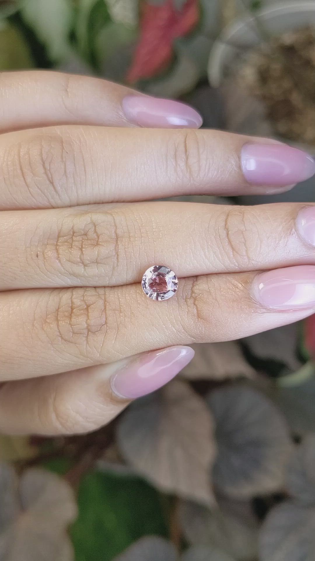 1.23 Ct. Peach Sapphire from Ceylon (Sri Lanka) Size Video