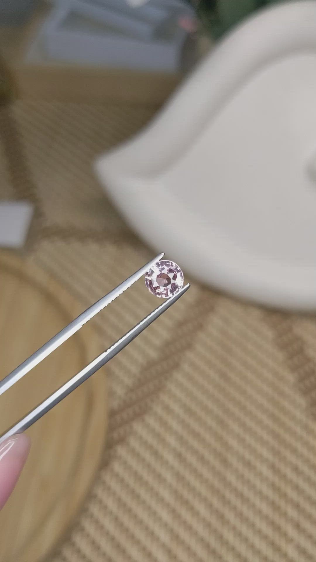 1.23 Ct. Peach Sapphire from Ceylon (Sri Lanka) Size Video