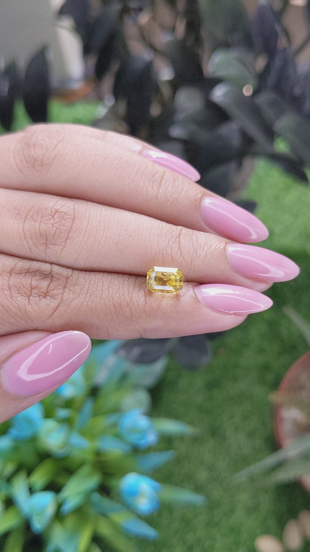 2.19 Ct. Yellow Sapphire from Ceylon (Sri Lanka) Size Video