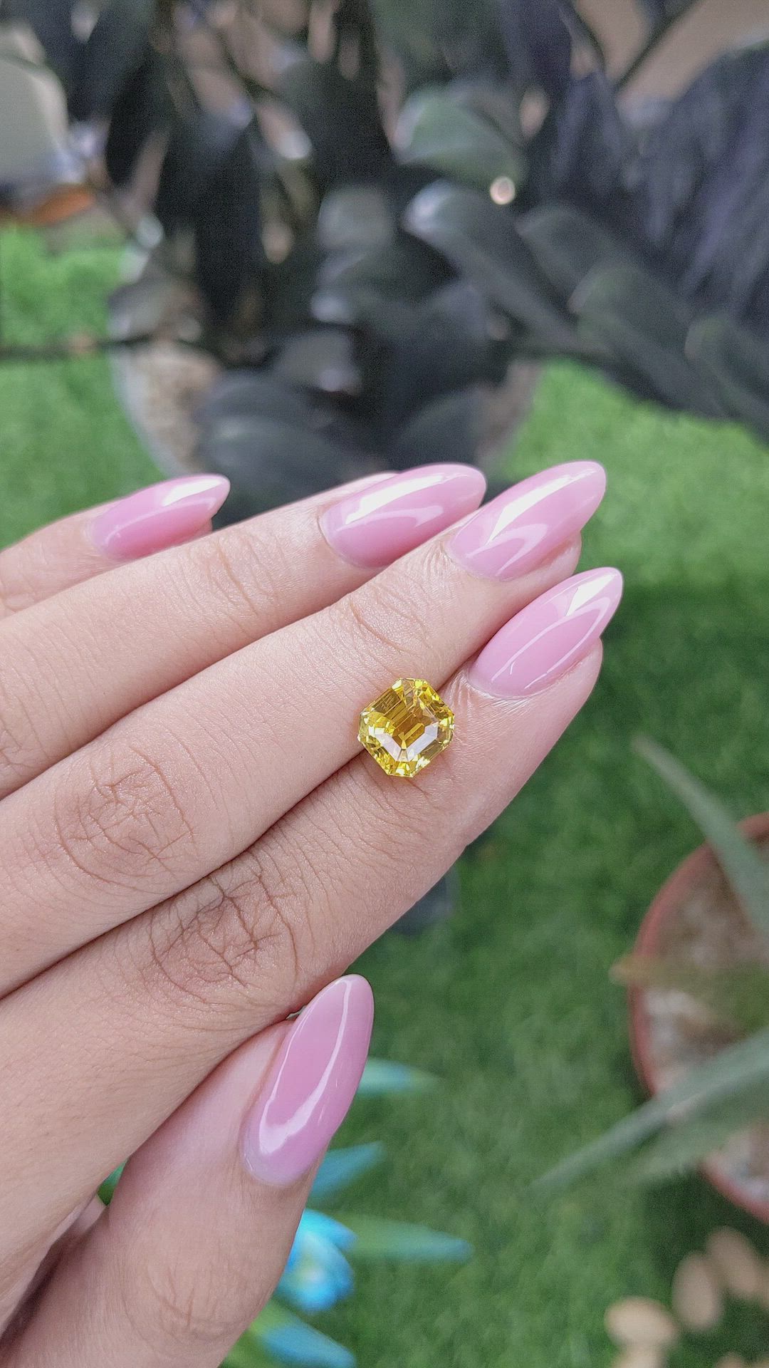 3.10 Ct. Yellow Sapphire from Ceylon (Sri Lanka) Size Video