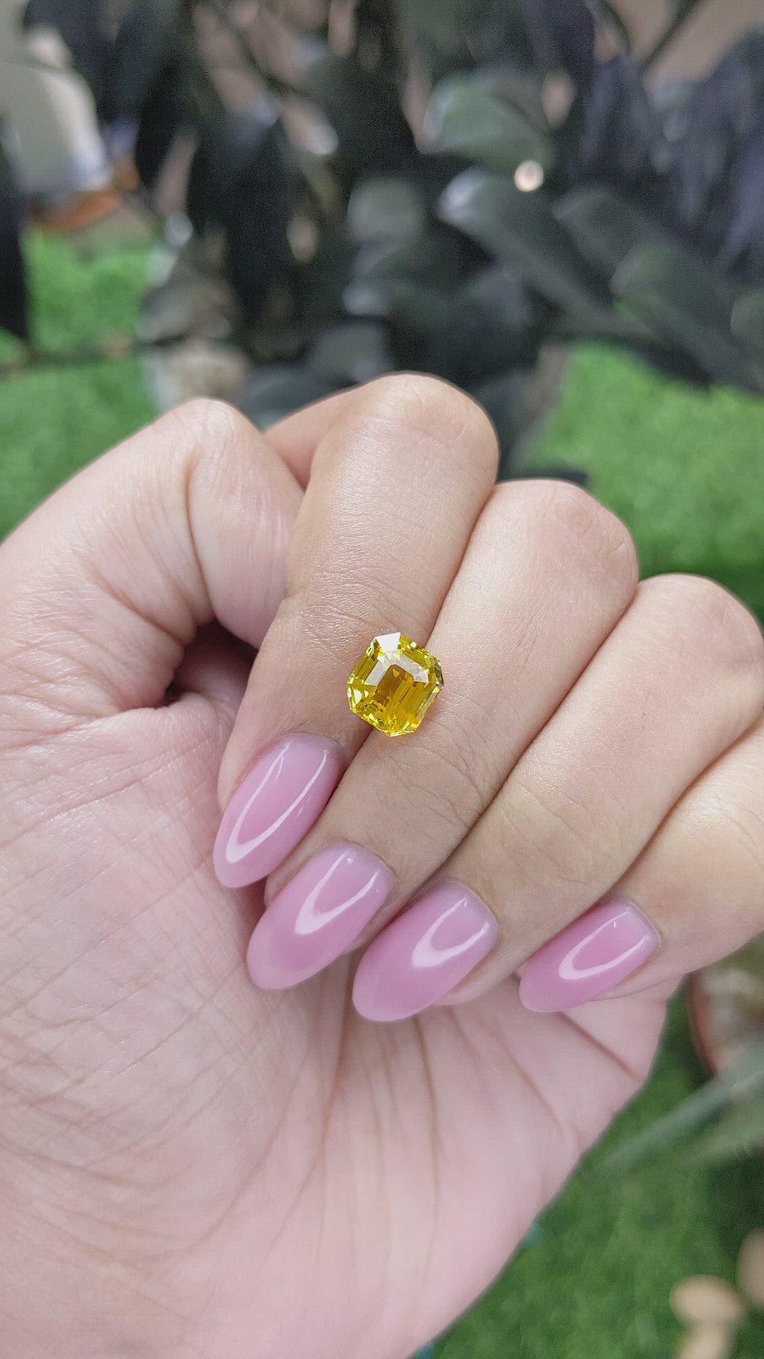 3.10 Ct. Yellow Sapphire from Ceylon (Sri Lanka) Size Video