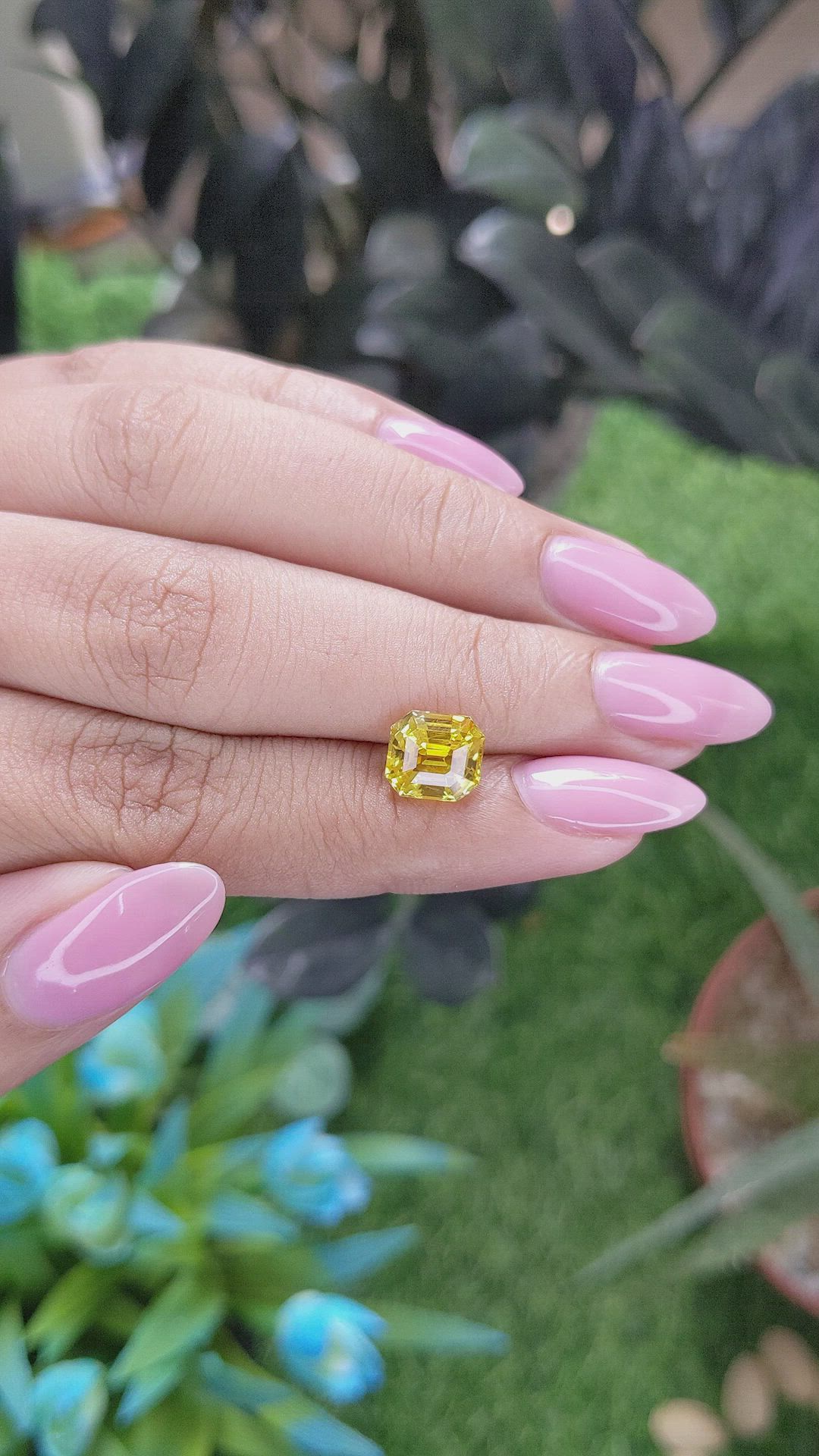 3.10 Ct. Yellow Sapphire from Ceylon (Sri Lanka) Size Video