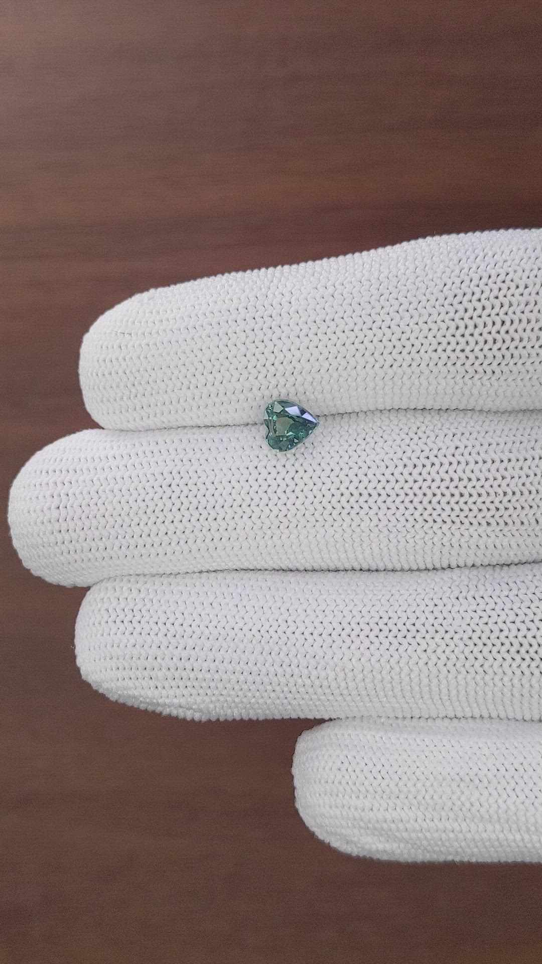1.03 Ct. Greenish Blue Sapphire from Tanzania Size Video