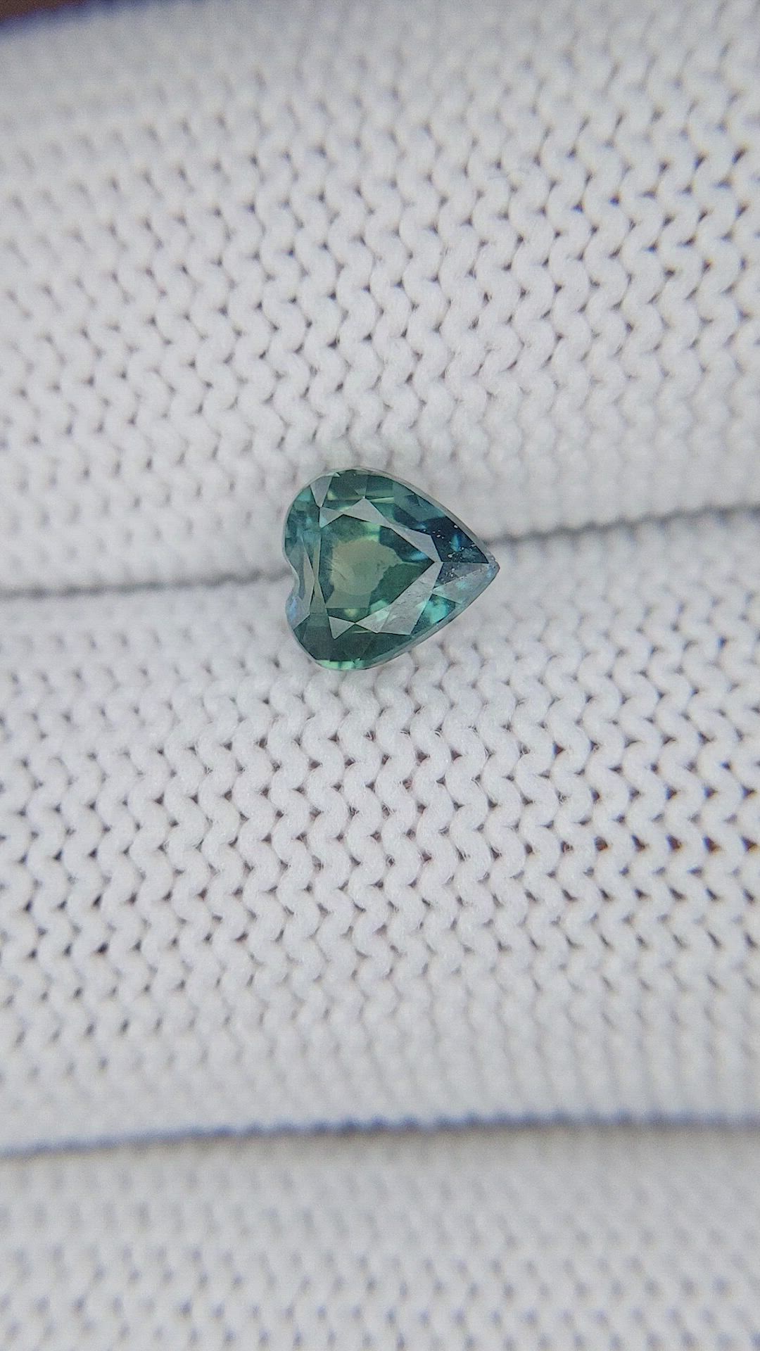 1.03 Ct. Greenish Blue Sapphire from Tanzania Size Video