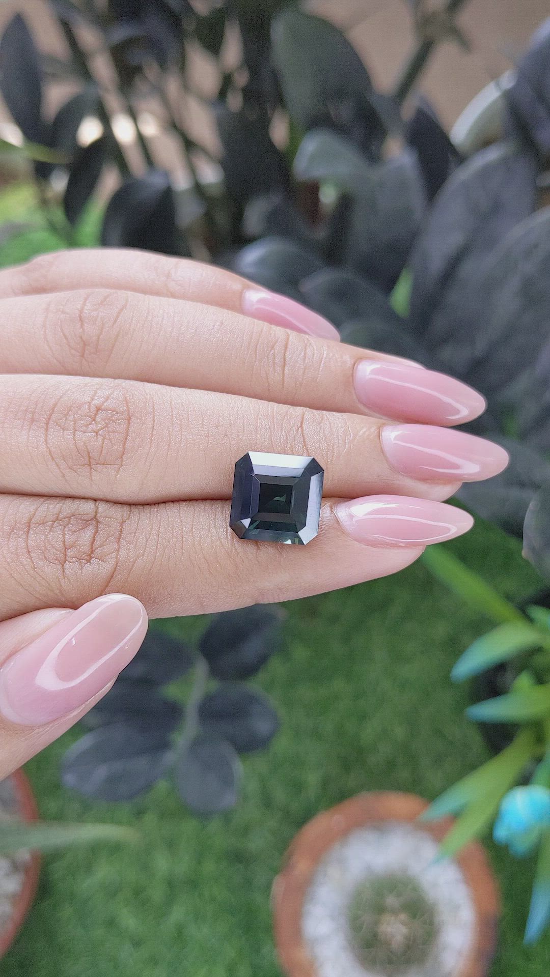 8.03 Ct. Bluish Green Sapphire from Madagascar Size Video