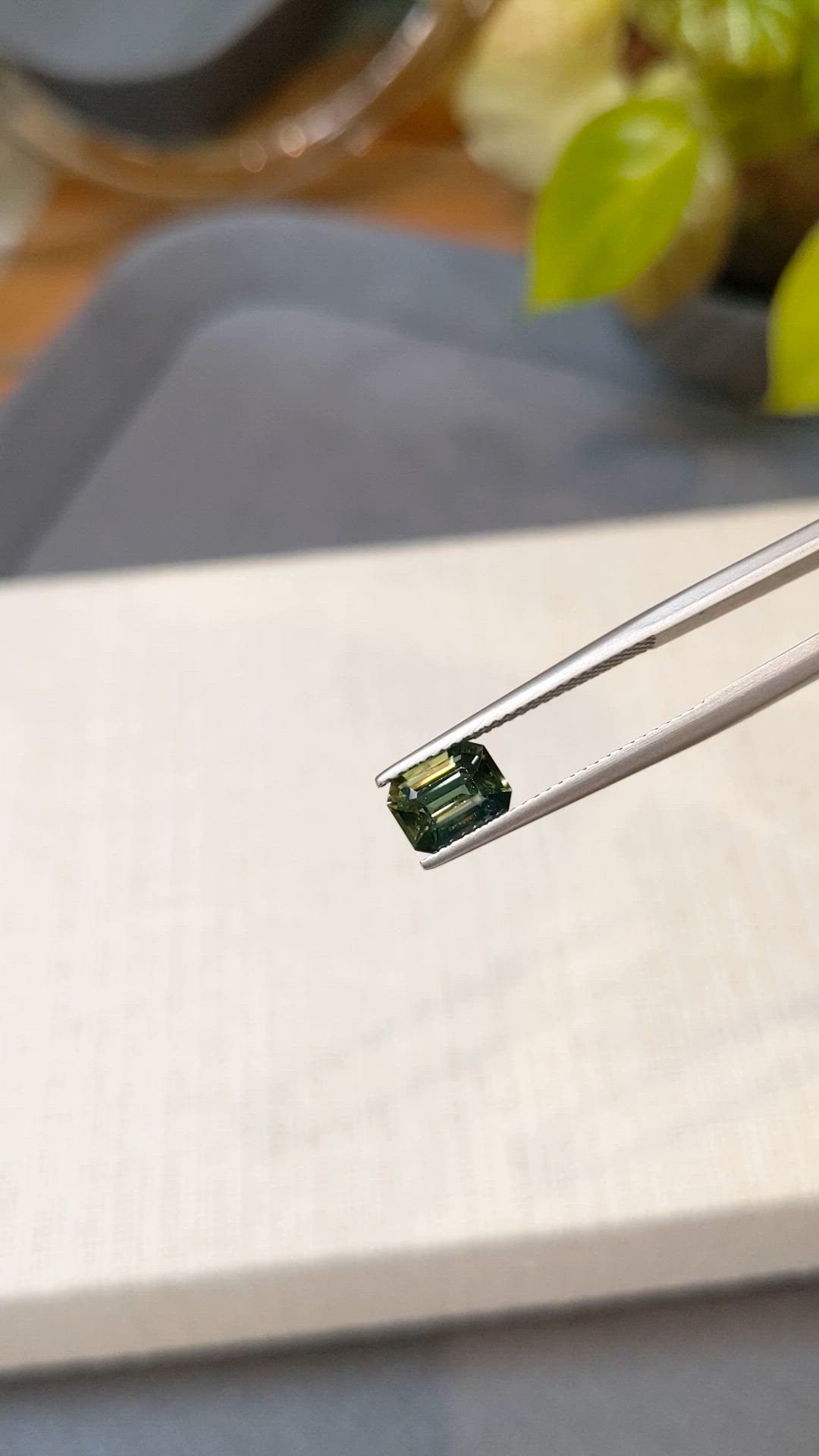 1.44 Ct. Bluish Green Sapphire from Ceylon (Sri Lanka) Size Video