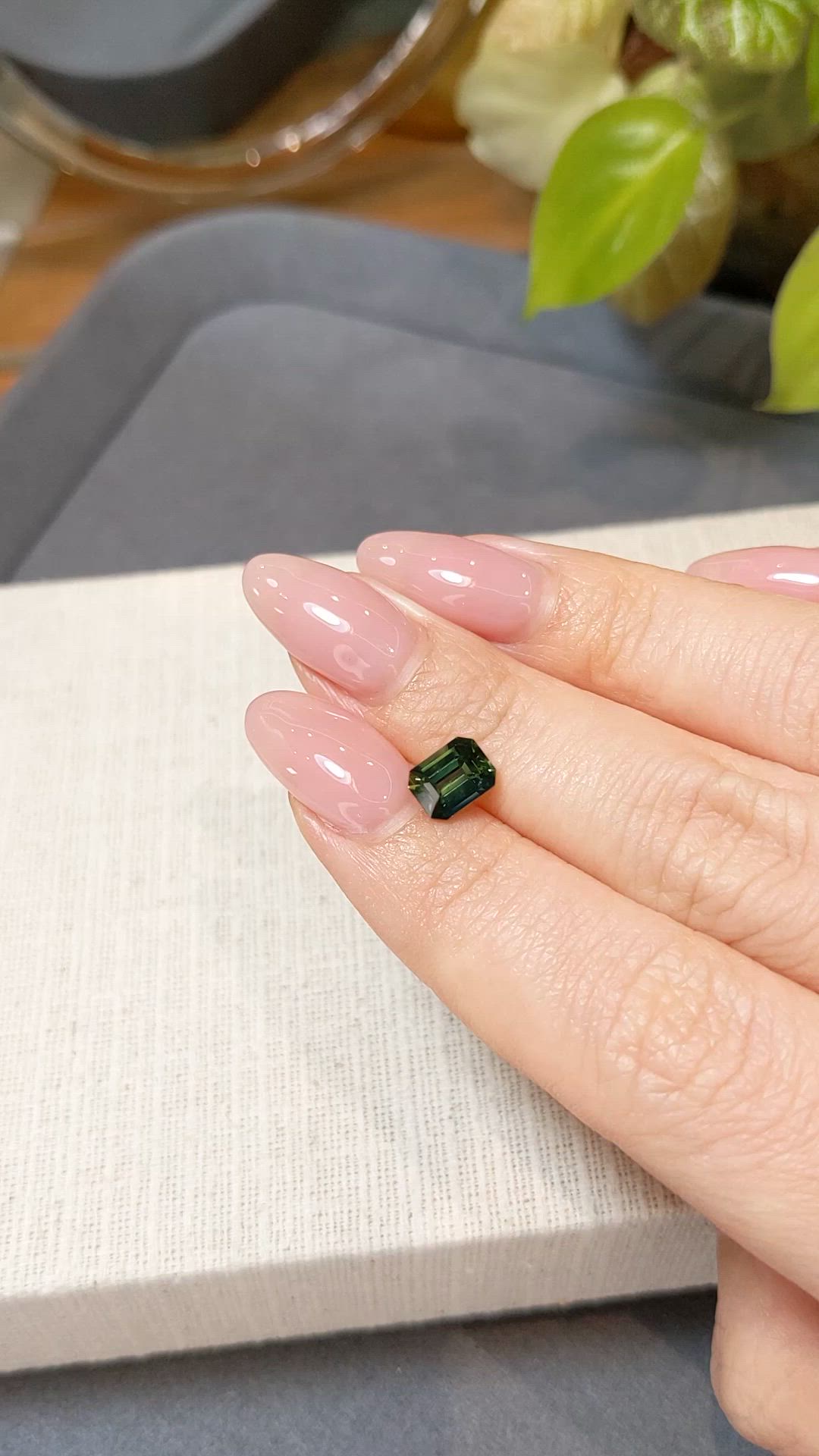 1.44 Ct. Bluish Green Sapphire from Ceylon (Sri Lanka) Size Video