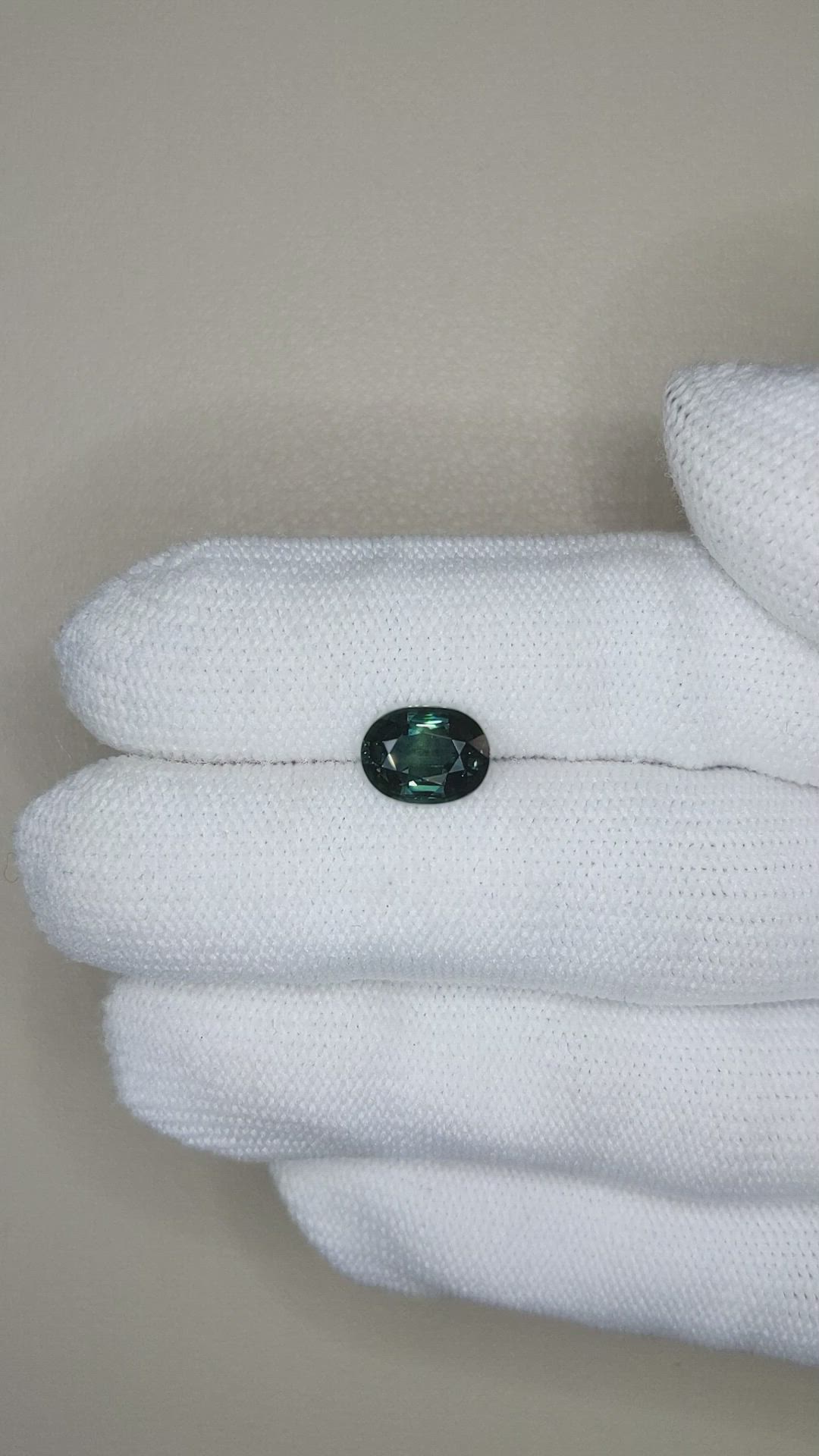 2.19 Ct. Bluish Green Sapphire from Ceylon (Sri Lanka) Size Video
