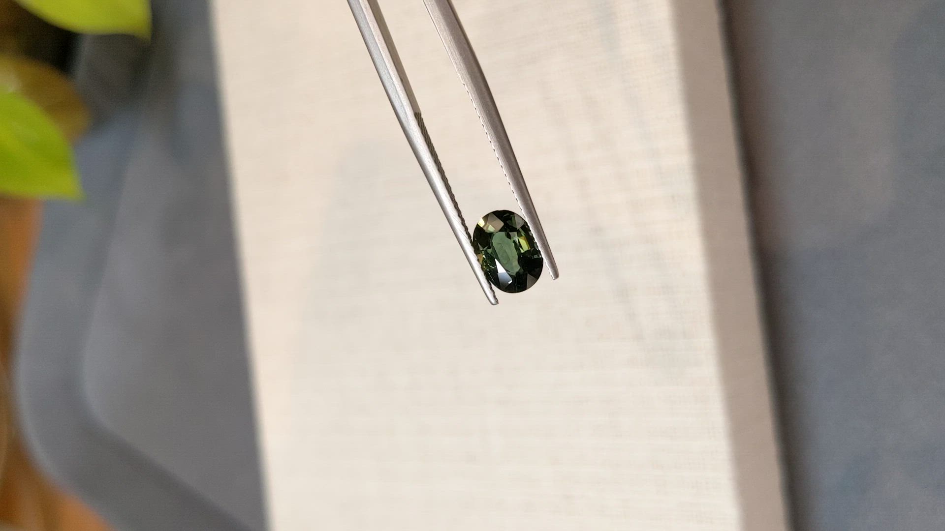 1.51 Ct. Green Sapphire from Ceylon (Sri Lanka) Size Video