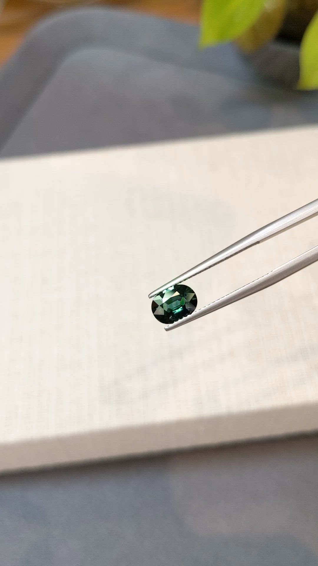 1.40 Ct. Yellowish Green Sapphire from Ceylon (Sri Lanka) Size Video