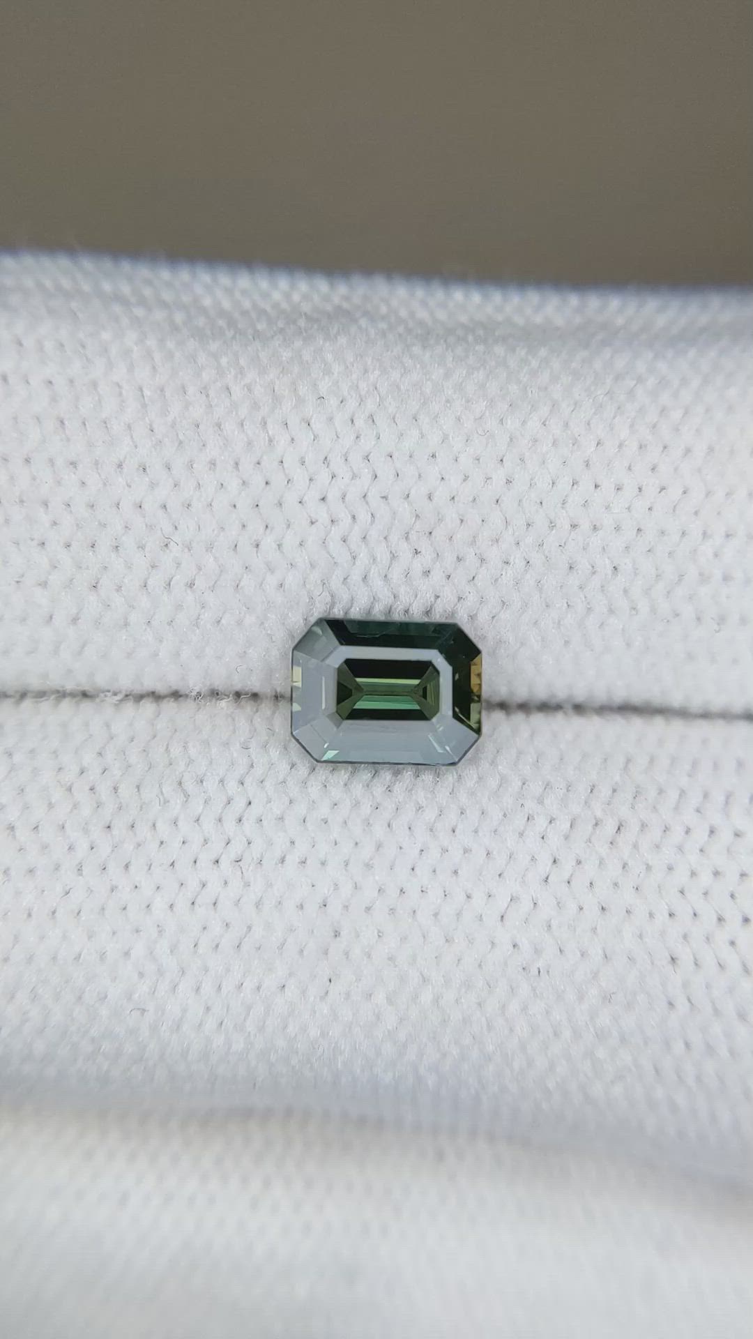 1.17 Ct. Bluish Green Sapphire from Ceylon (Sri Lanka) Size Video