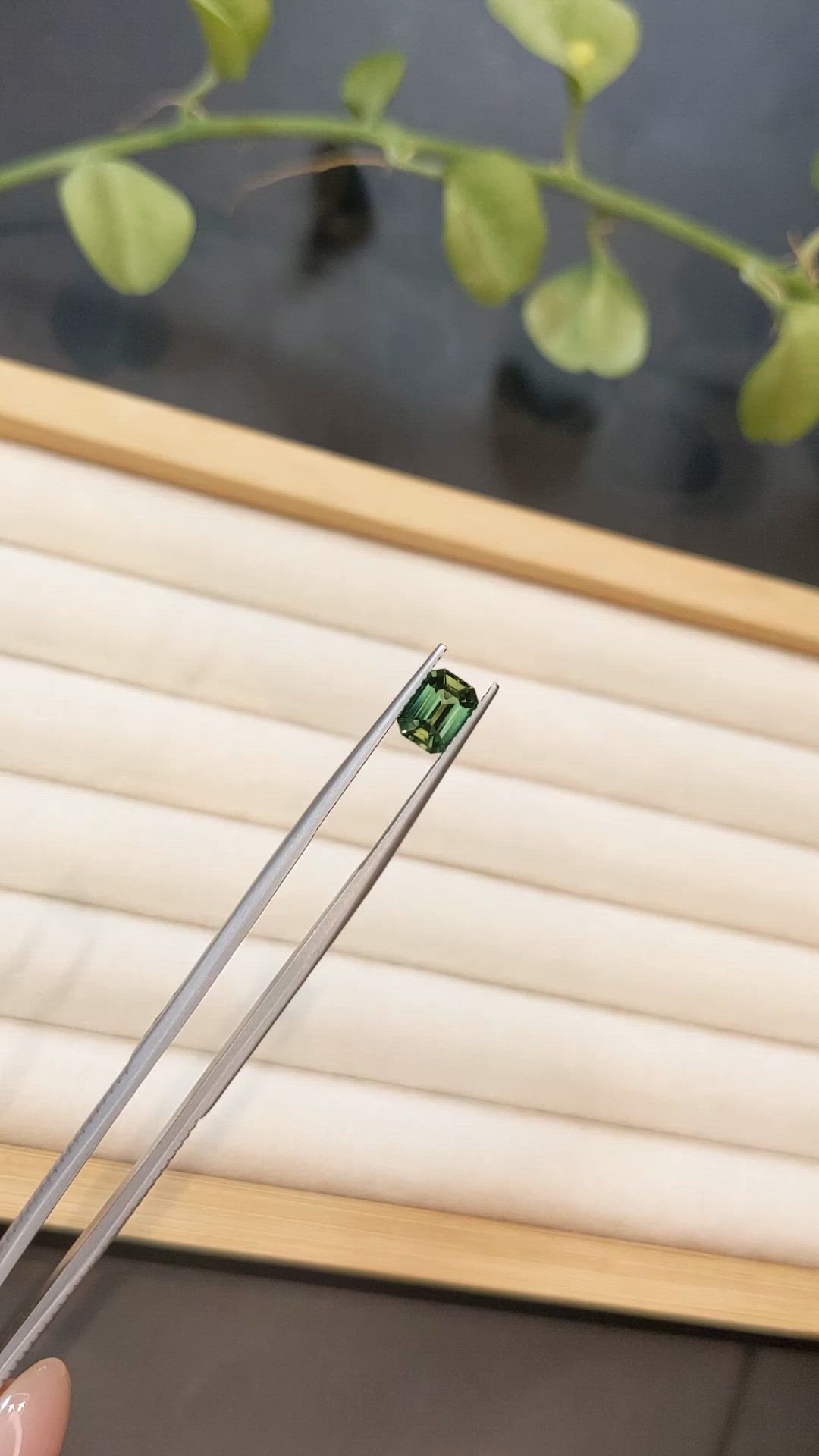 1.17 Ct. Bluish Green Sapphire from Ceylon (Sri Lanka) Size Video