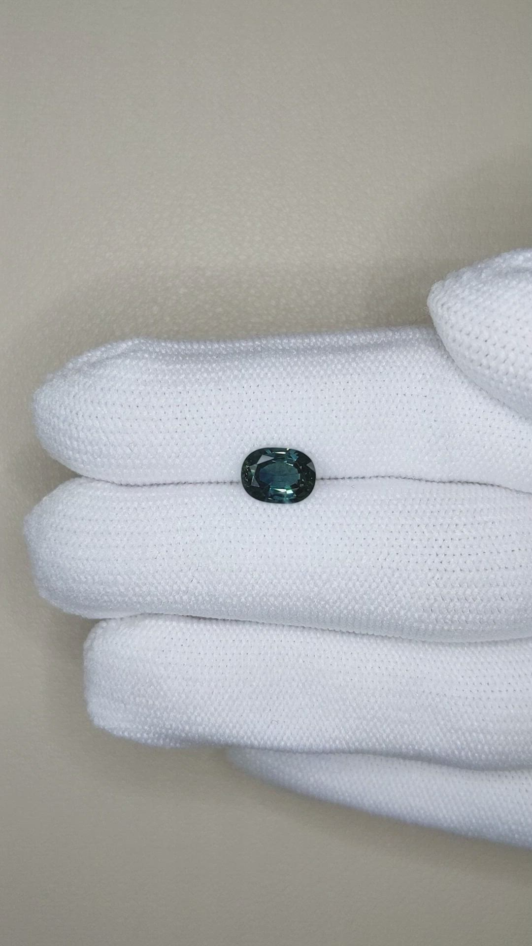 1.40 Ct. Bluish Green Sapphire from Ceylon (Sri Lanka) Size Video