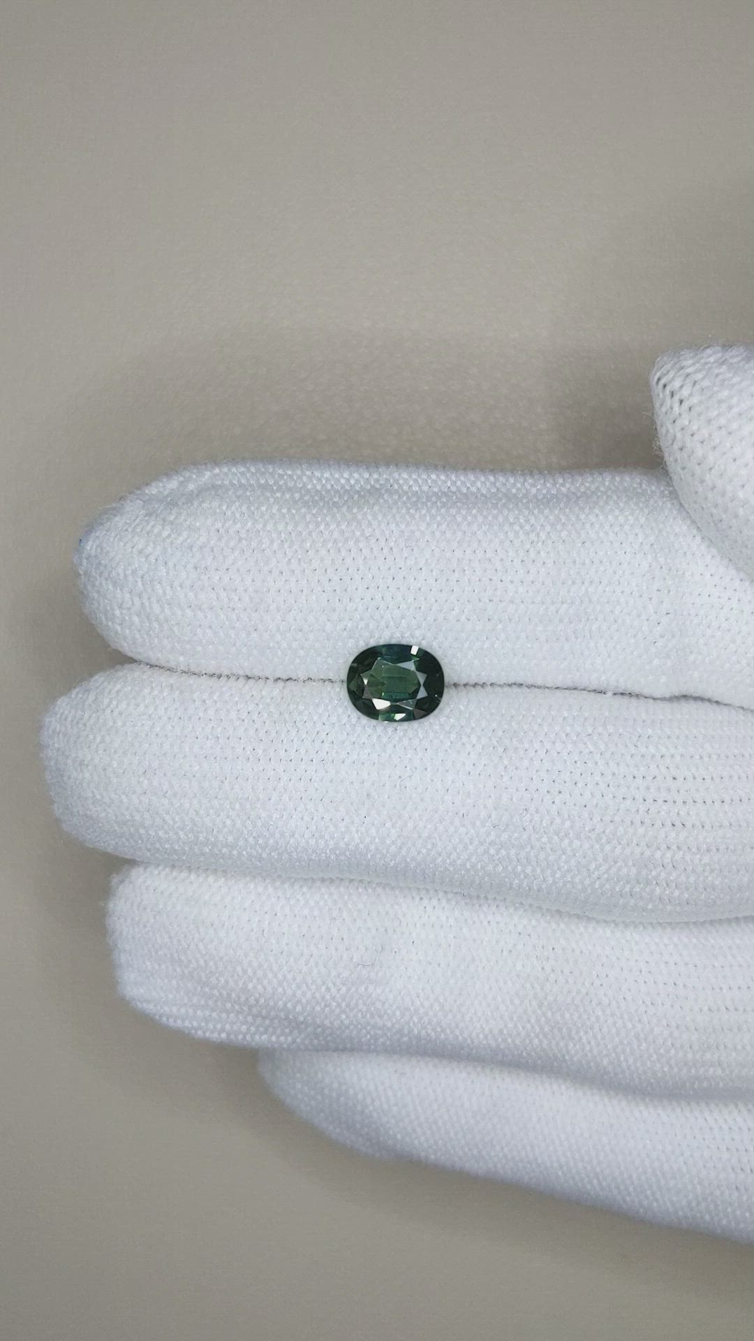 1.20 Ct. Bluish Green Sapphire from Ceylon (Sri Lanka) Size Video