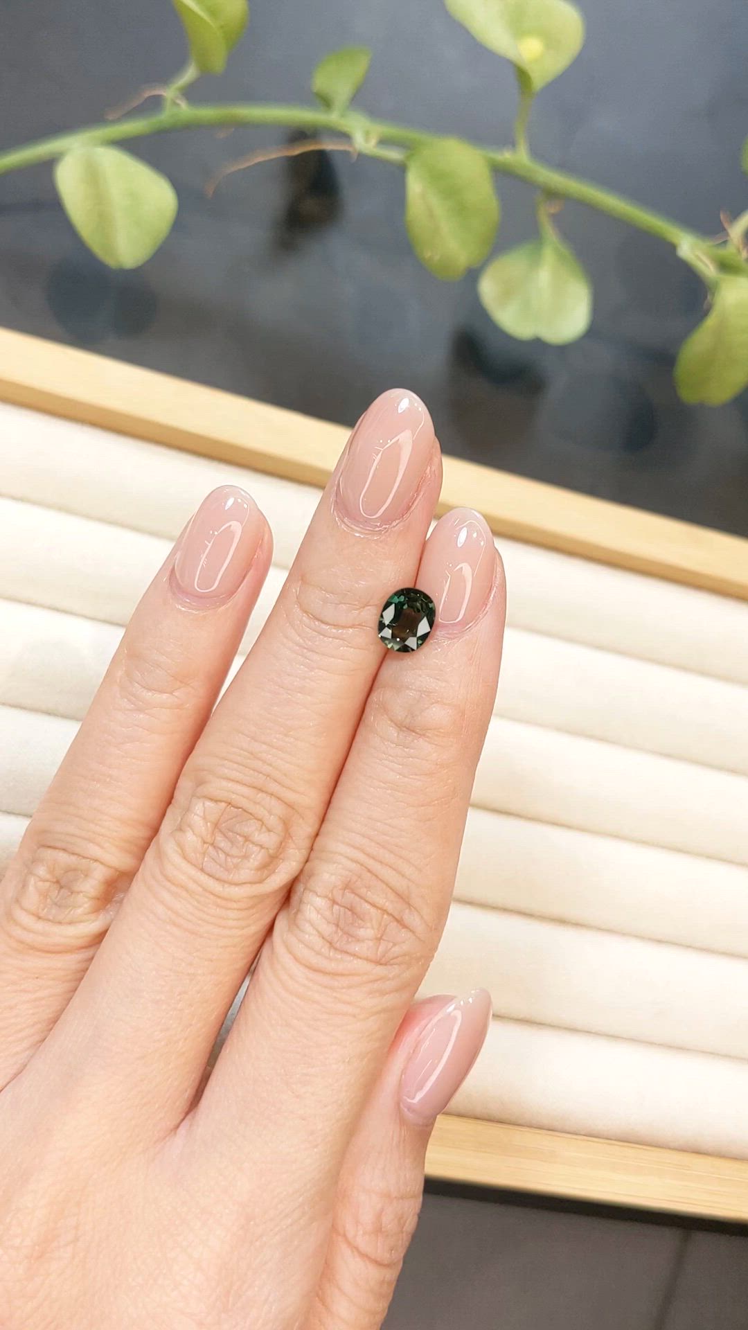 1.20 Ct. Bluish Green Sapphire from Ceylon (Sri Lanka) Size Video