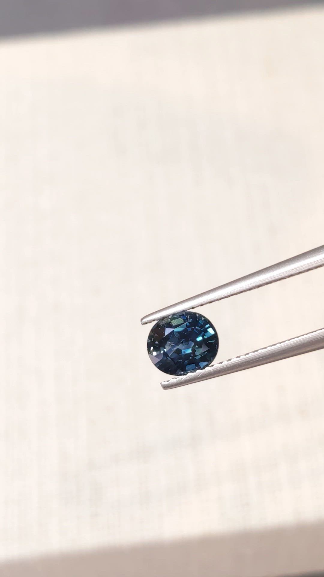 1.25 Ct. Greenish Blue Sapphire from Ceylon (Sri Lanka) Size Video