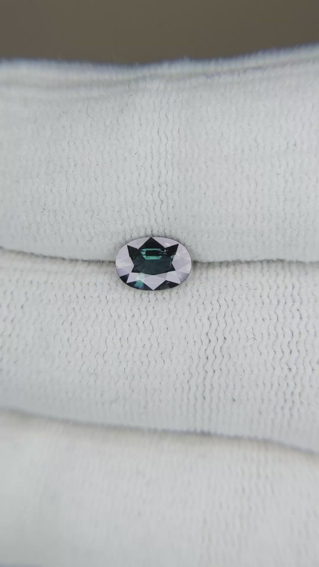 0.83 Ct. Greenish Blue Sapphire from Ceylon (Sri Lanka) Size Video