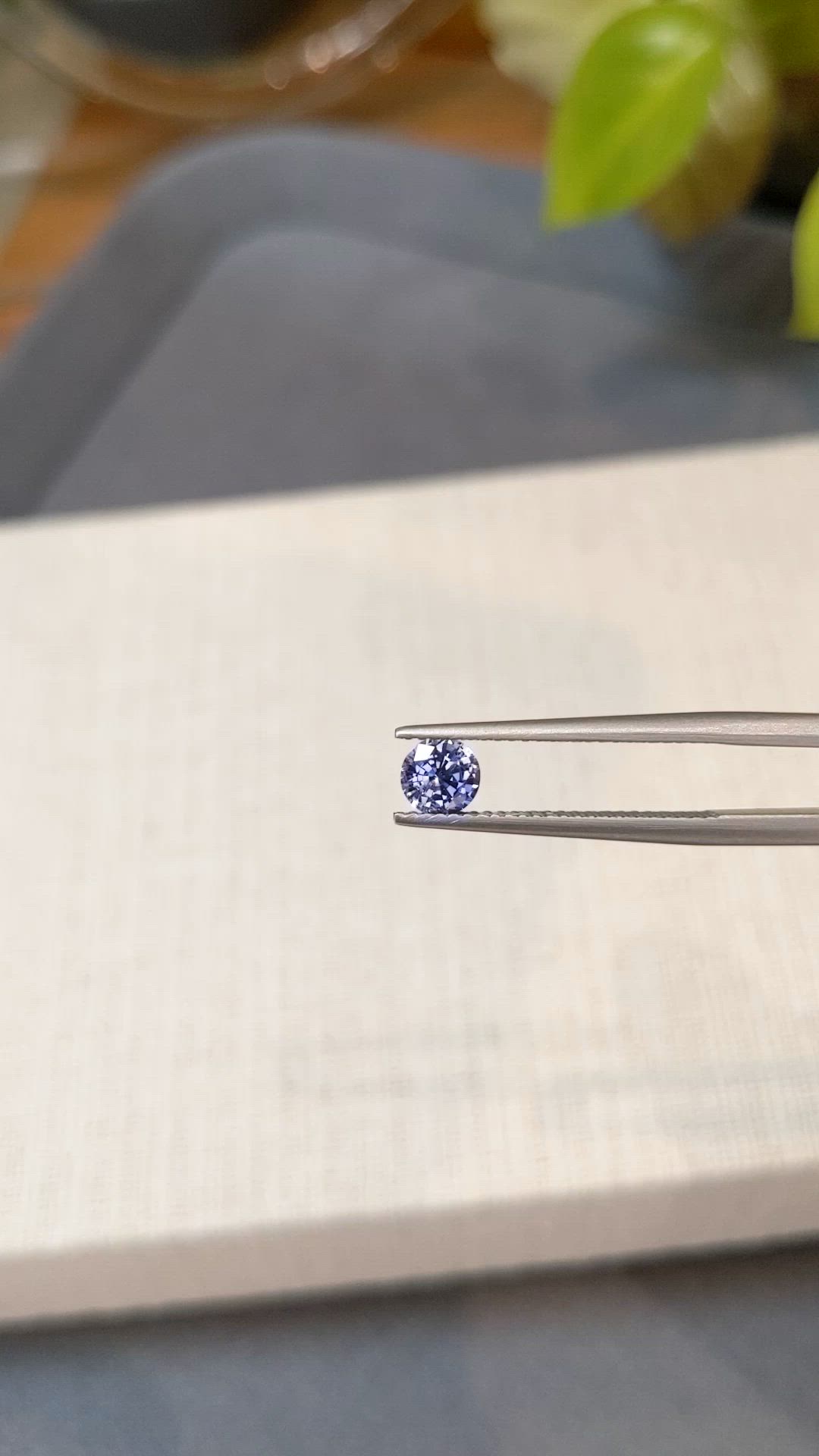 0.65 Ct. Purplish Blue Sapphire from Ceylon (Sri Lanka) Size Video