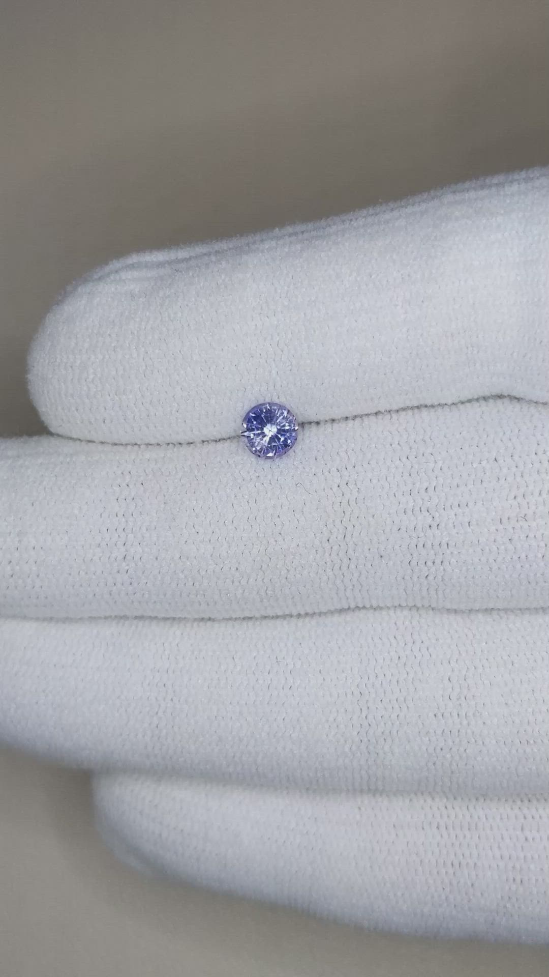 0.65 Ct. Purplish Blue Sapphire from Ceylon (Sri Lanka) Size Video