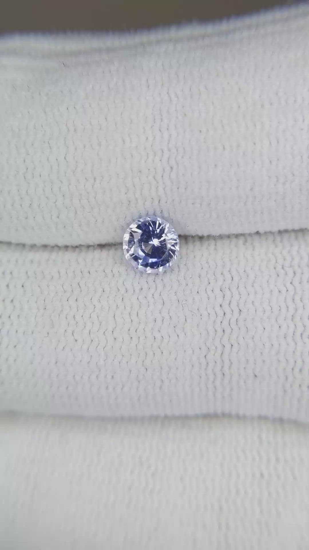 0.65 Ct. Purplish Blue Sapphire from Ceylon (Sri Lanka) Size Video