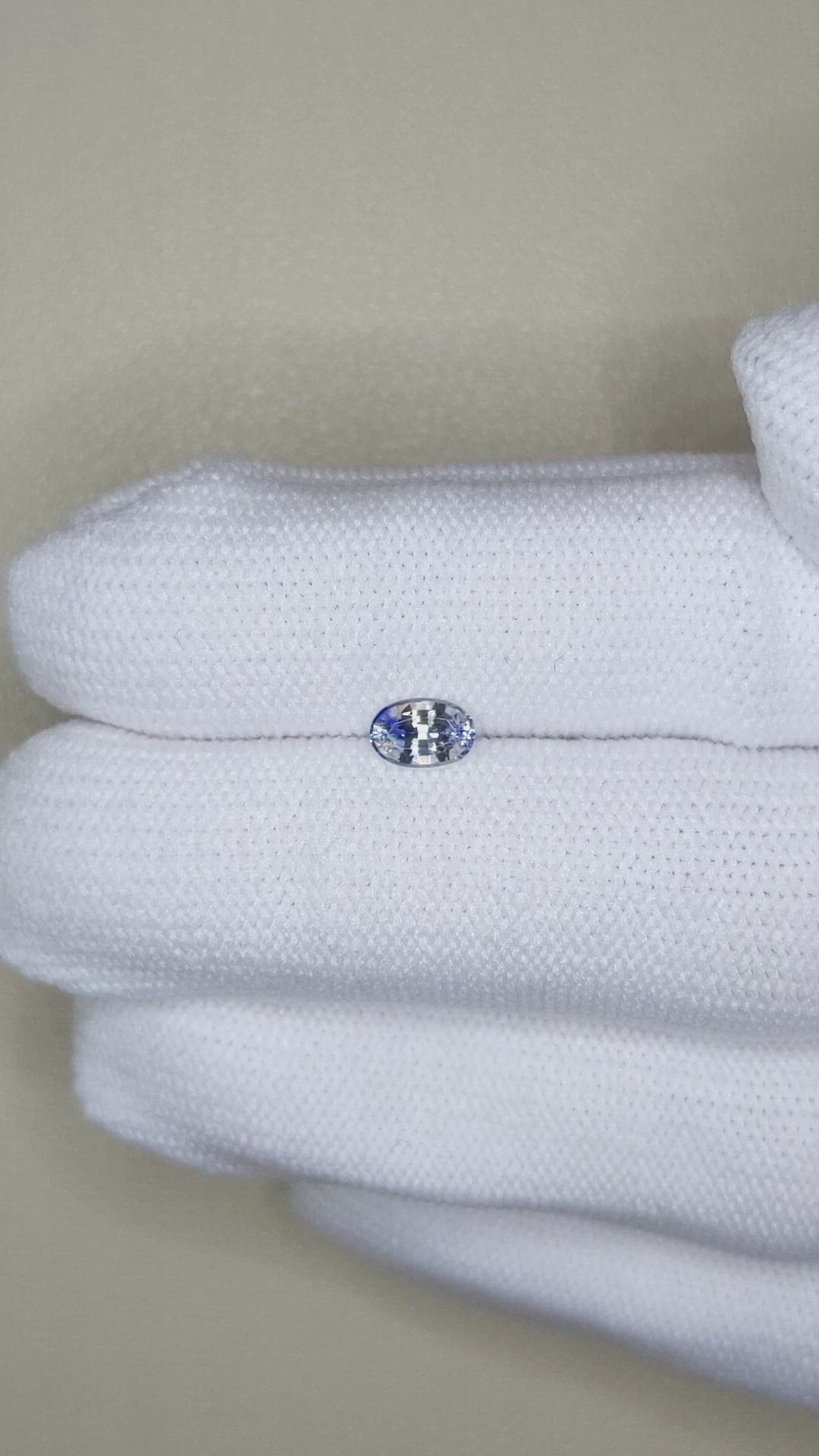 0.59 Ct. Bi Color / Parti Sapphire from Ceylon (Sri Lanka) Size Video