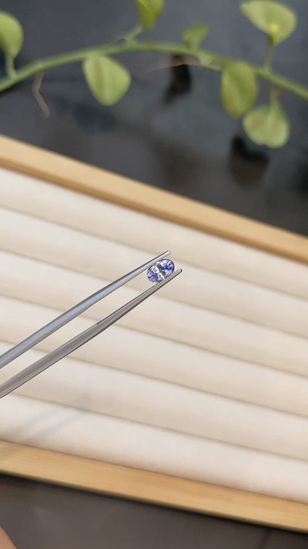 0.59 Ct. Bi Color / Parti Sapphire from Ceylon (Sri Lanka) Size Video