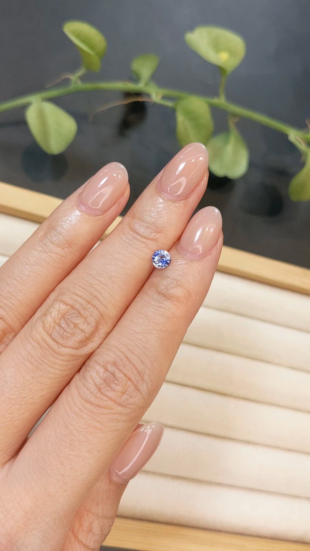 0.40 Ct. Blue Sapphire from Ceylon (Sri Lanka) Size Video