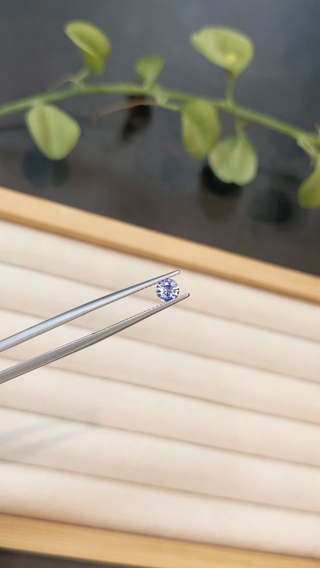 0.40 Ct. Blue Sapphire from Ceylon (Sri Lanka) Size Video