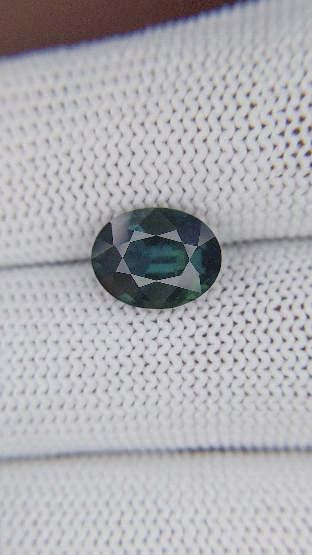 3.13 Ct. Greenish Blue Sapphire from Madagascar Size Video