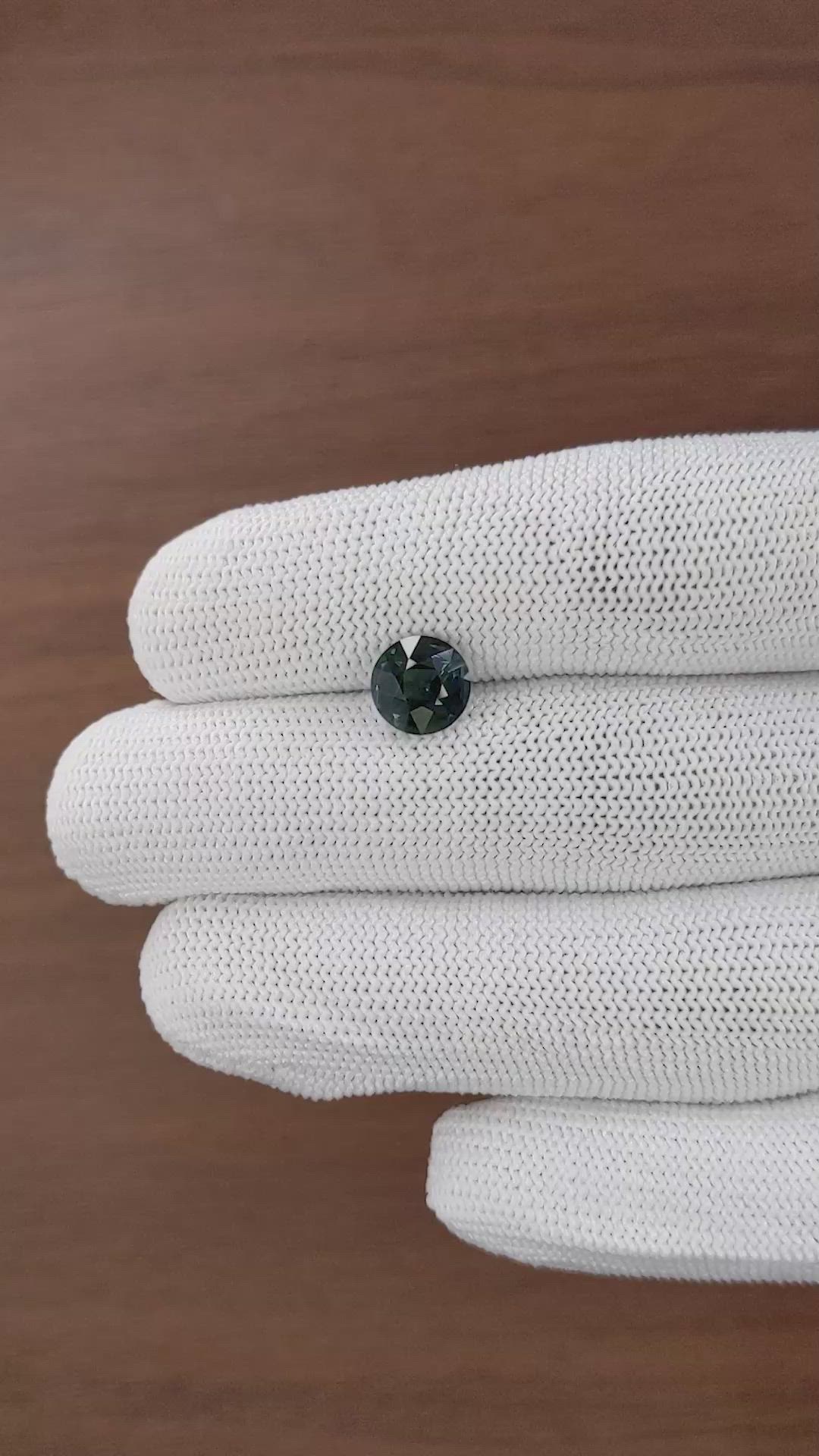 2.64 Ct. Bluish Green Sapphire from Madagascar Size Video