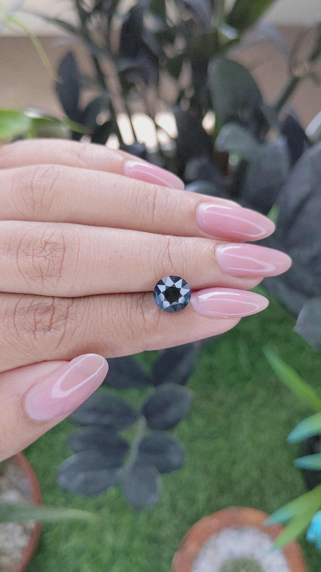 2.64 Ct. Bluish Green Sapphire from Madagascar Size Video